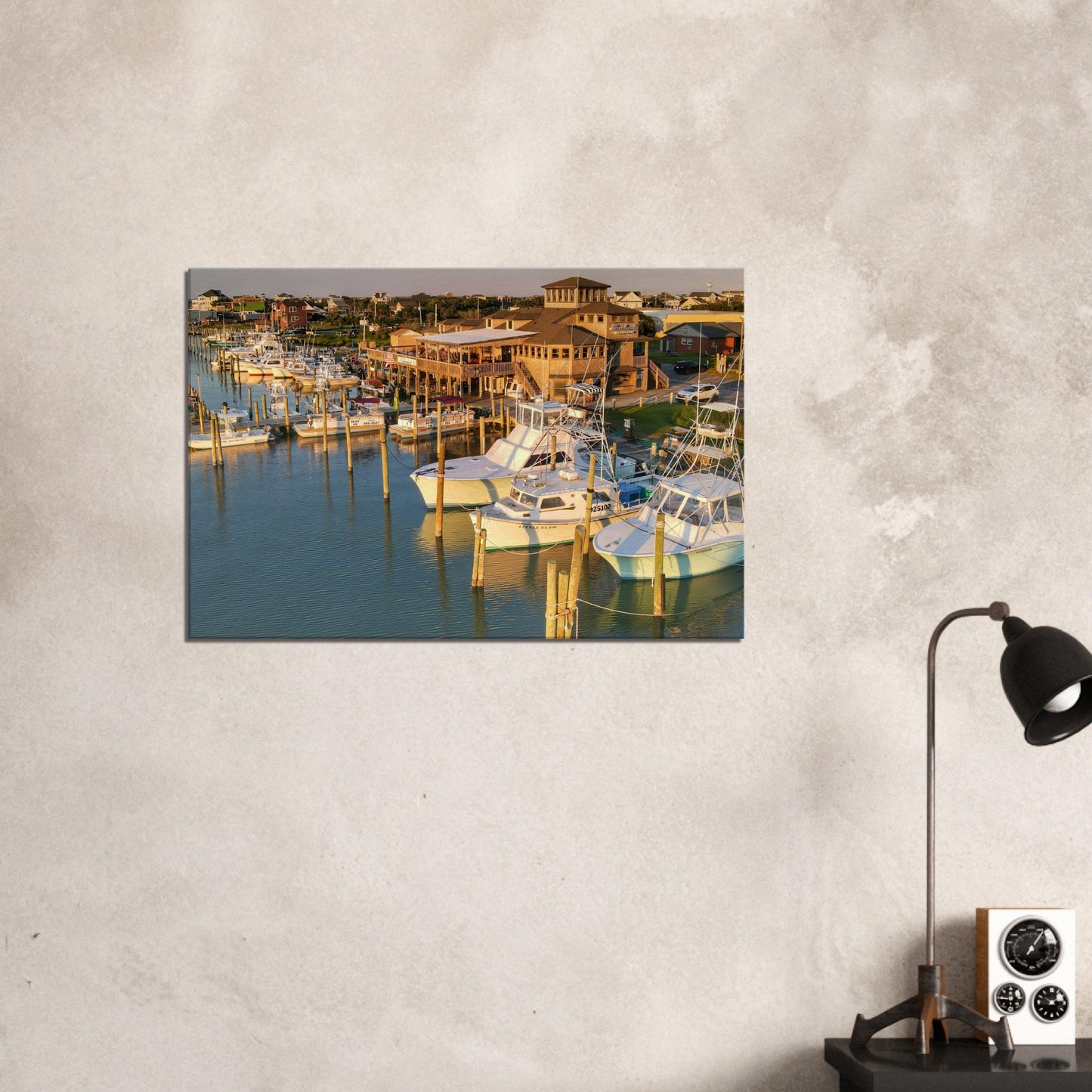 Breakwater Dockside Canvas Wall Print - Caribbean Rays