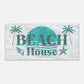 Large Beach House Teal Canvas Wall Print at Caribbean Rays