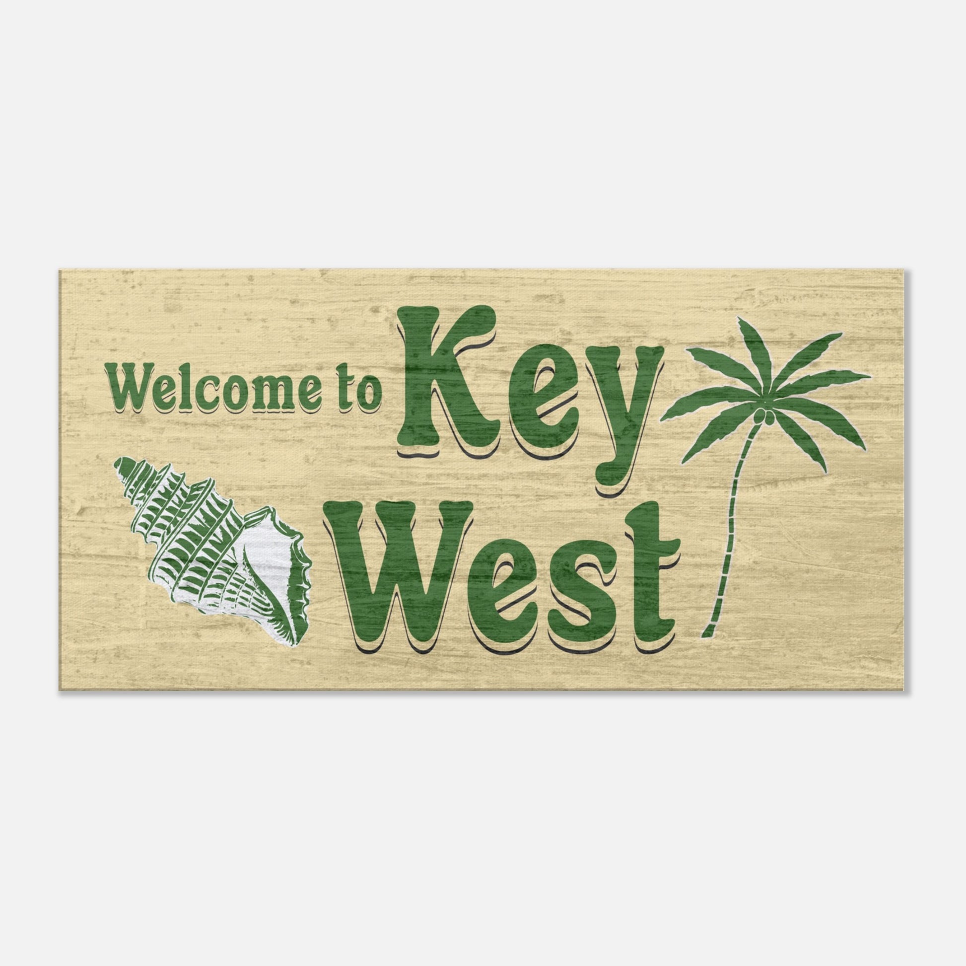 Welcome to Key West Large Canvas Wall Print at Caribbean Rays