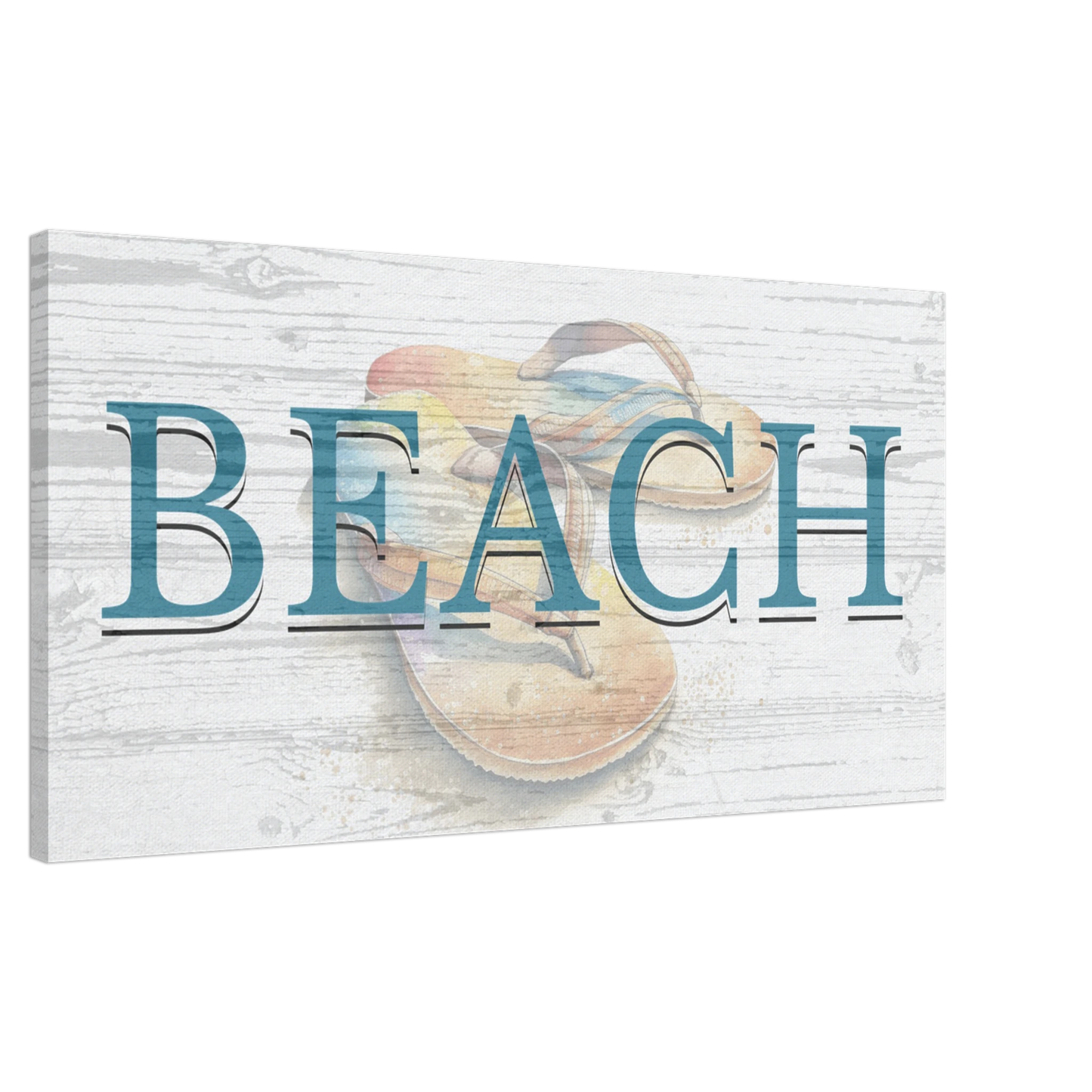Beach Flip Flop Canvas Wall Prints - Caribbean Rays