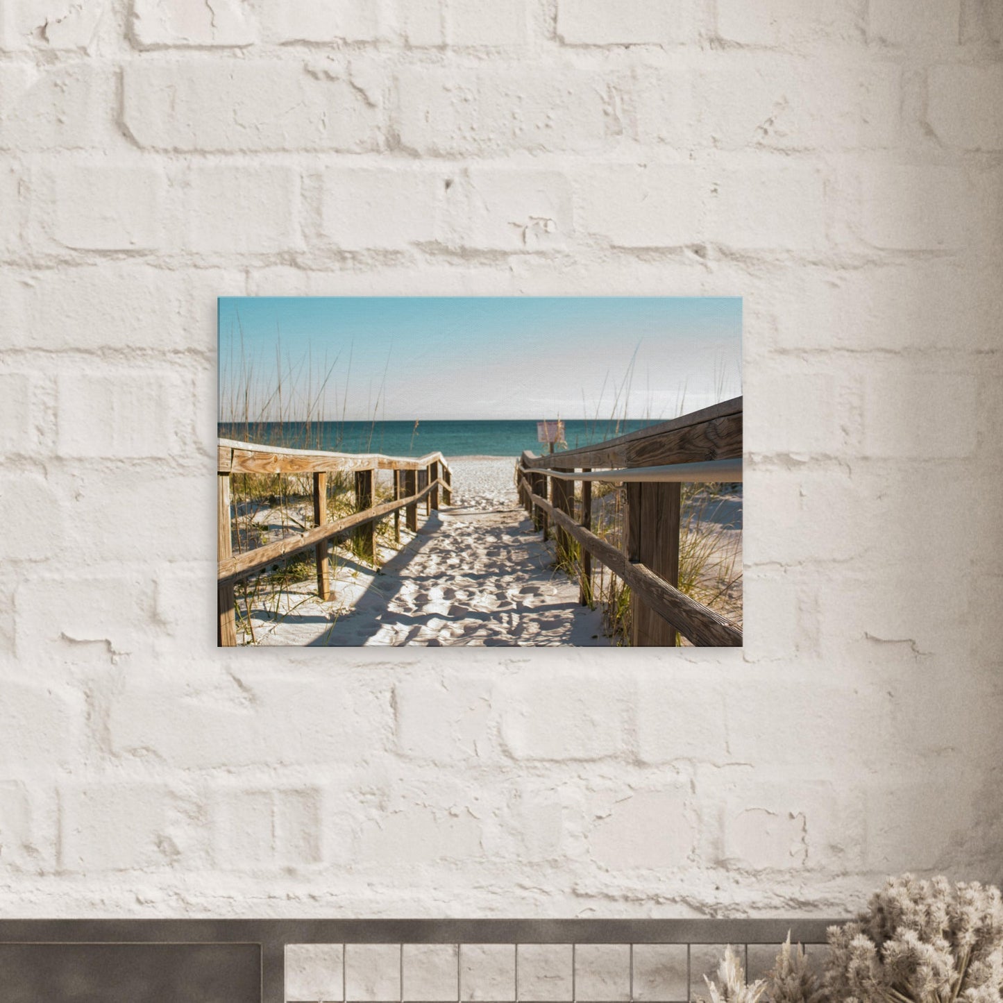Beach Entrance Canvas Wall Print Caribbean Rays