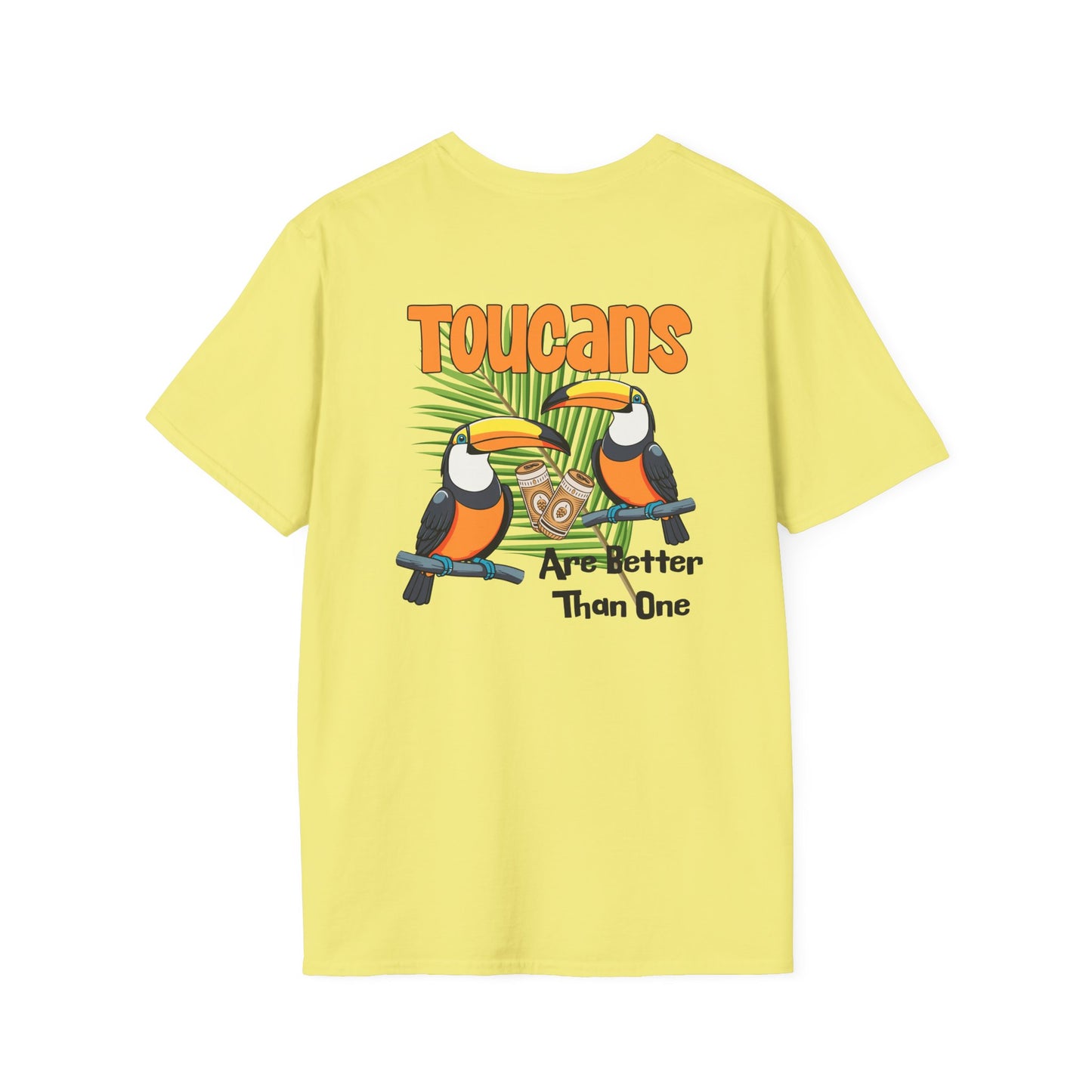 Toucans Are Better Than One Unisex Softstyle T-Shirt by Caribbean Rays