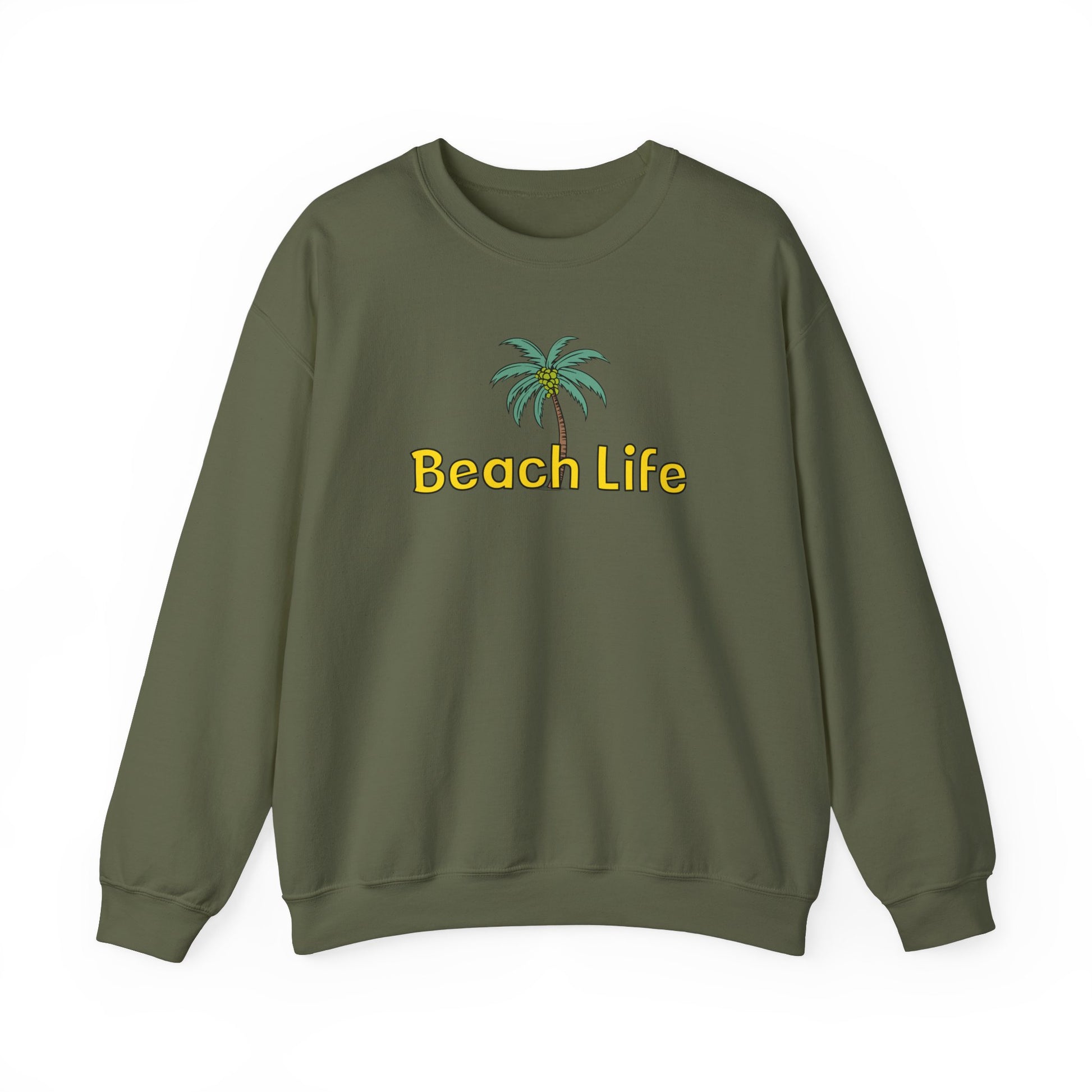 Beach Life Unisex Heavy Blend™ Crewneck Sweatshirt - Caribbean Rays