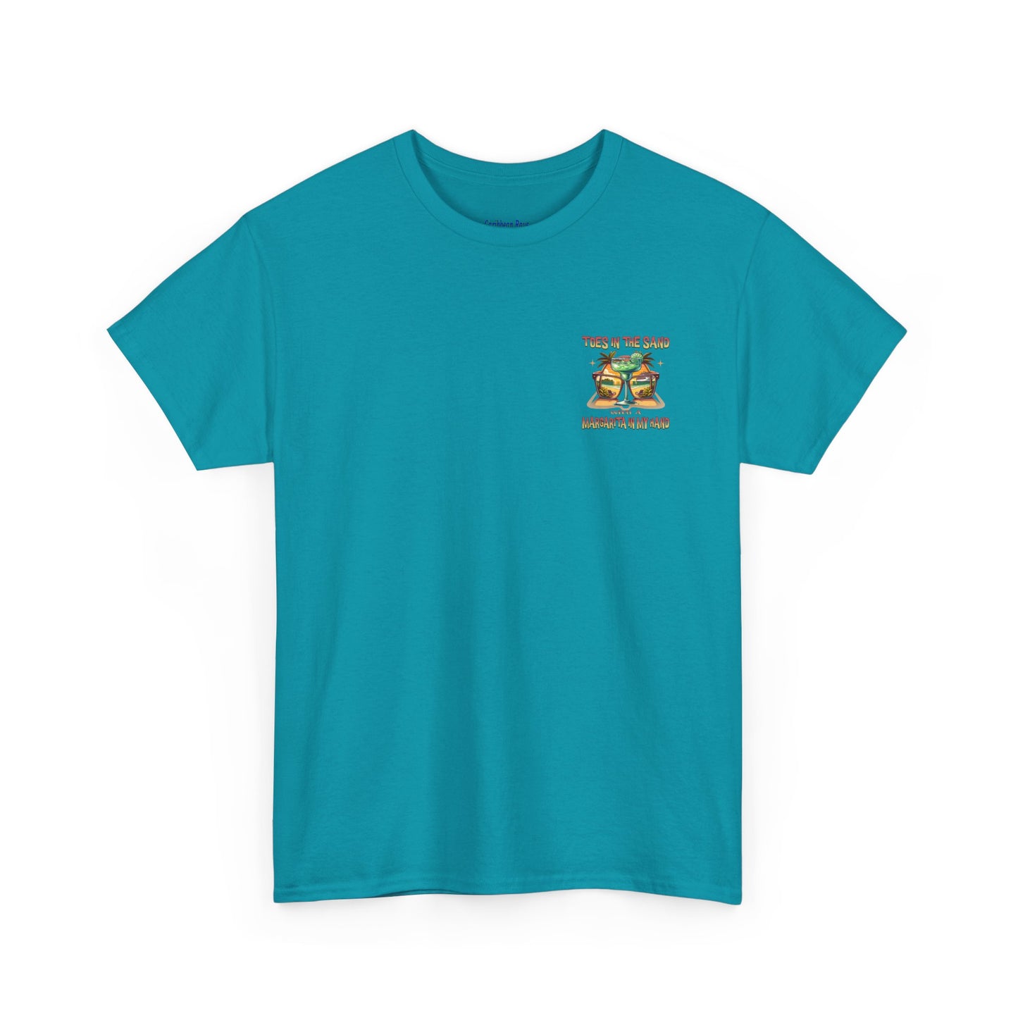 Toes in the Sand A Margarita in My Hand Unisex Heavy Cotton Tee