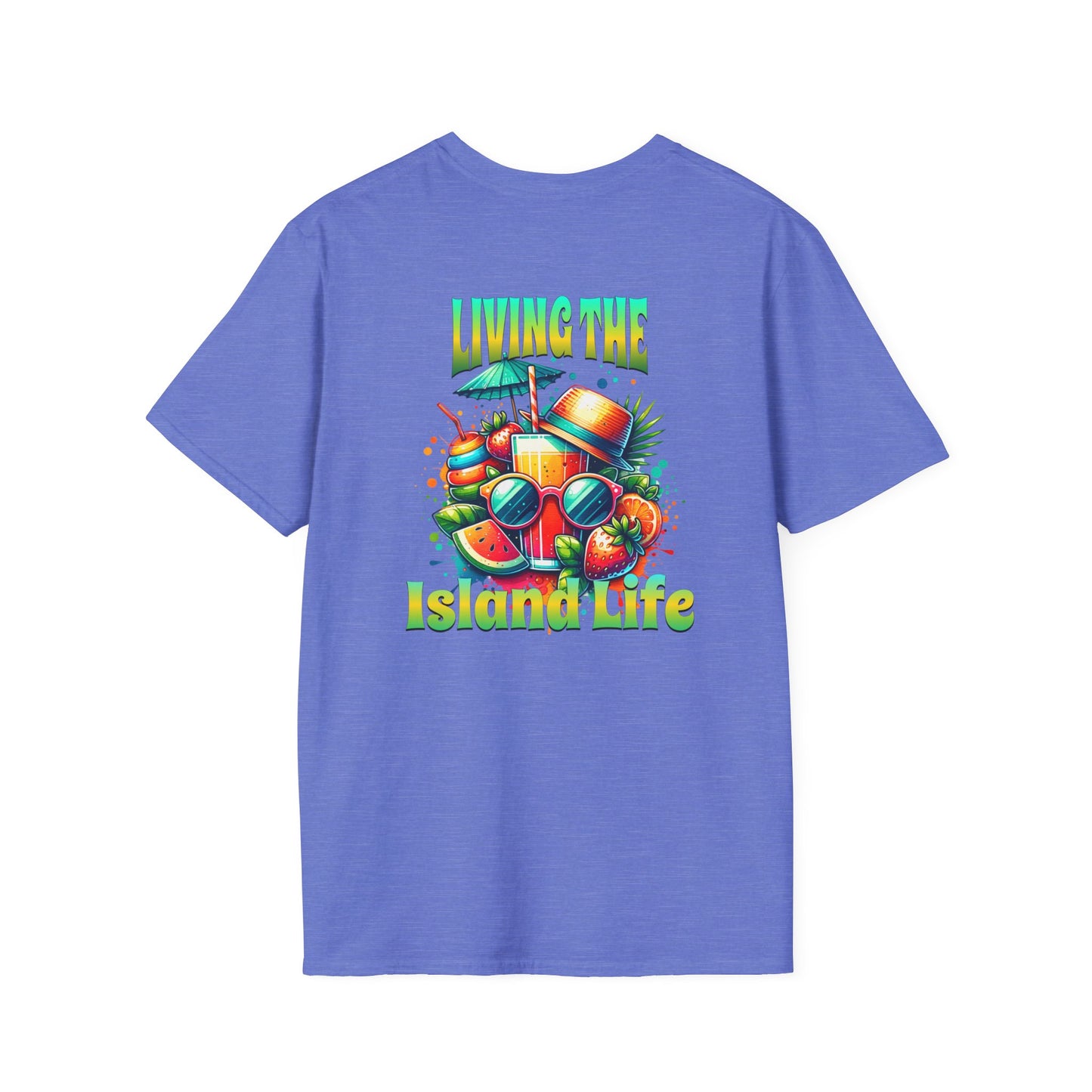 Living the Island Life Unisex Softstyle T-Shirt at Caribbean