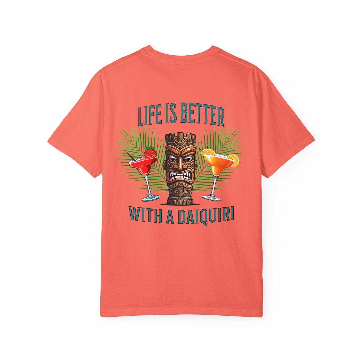 Resort Collection Life Is Better With a Daiquiri Unisex Garment-Dyed T-shirt on Caribbean Rays