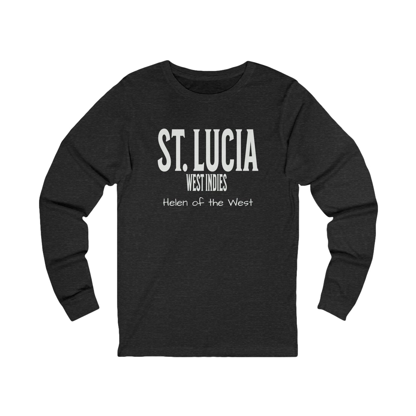 St. Lucia Unisex Jersey Long Sleeve Tee - Caribbean Rays