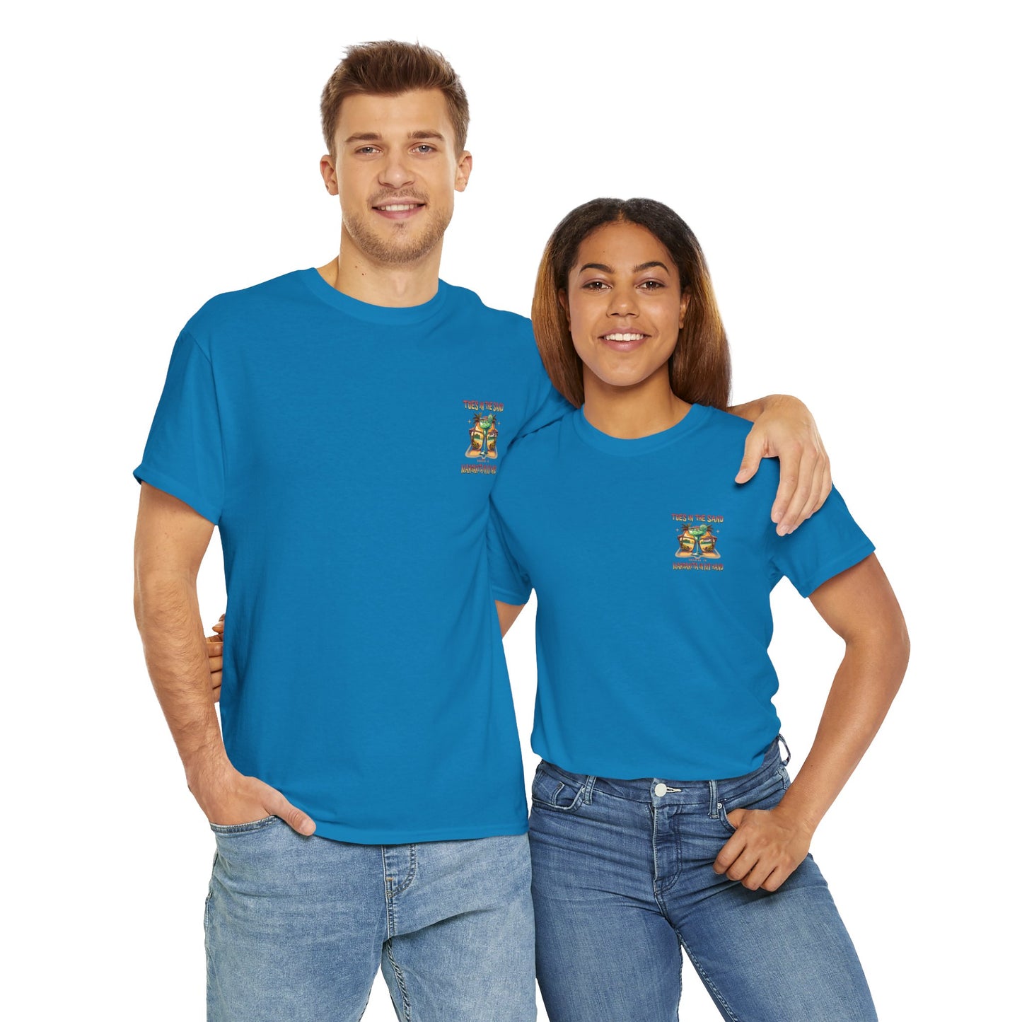 Toes in the Sand A Margarita in My Hand Unisex Heavy Cotton Tee