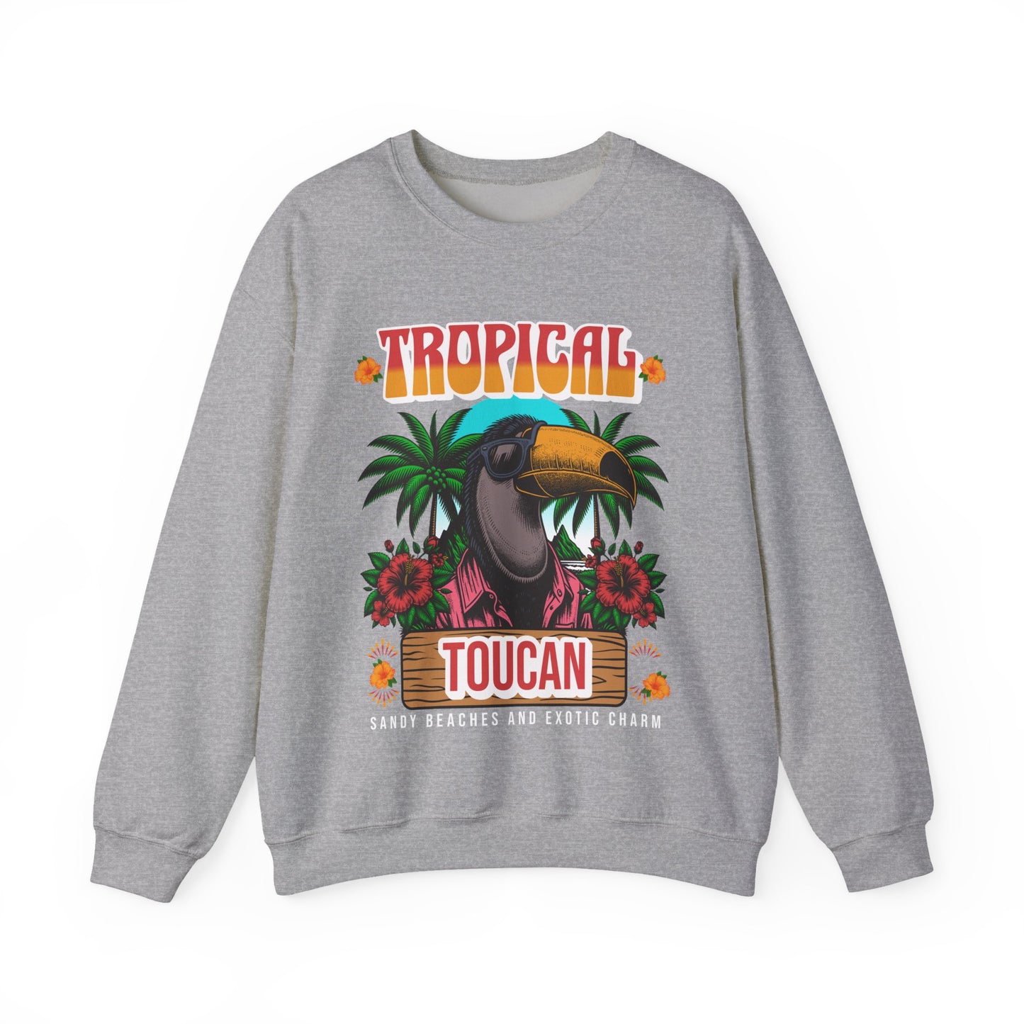 Tropical Toucan Crewneck Sweatshirt – Unisex Heavy Blend