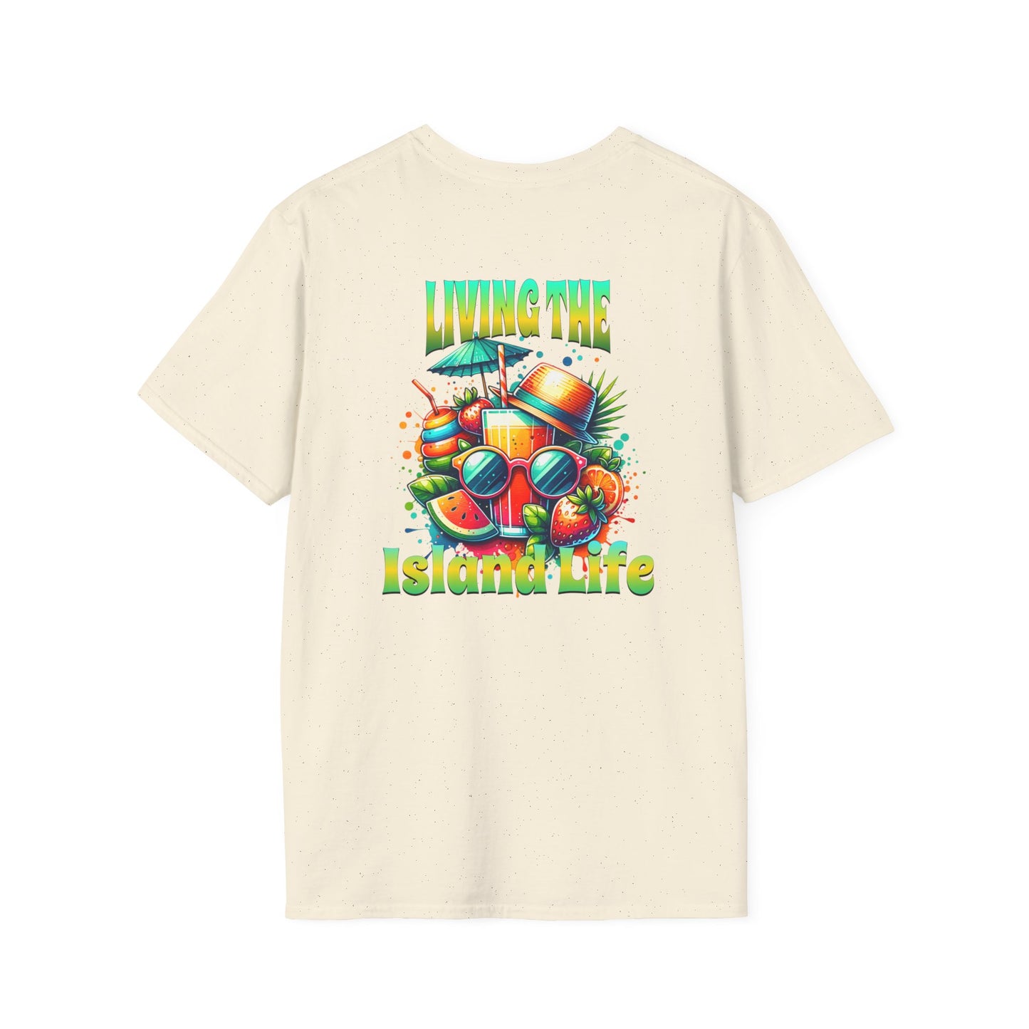 Living the Island Life Unisex Softstyle T-Shirt at Caribbean