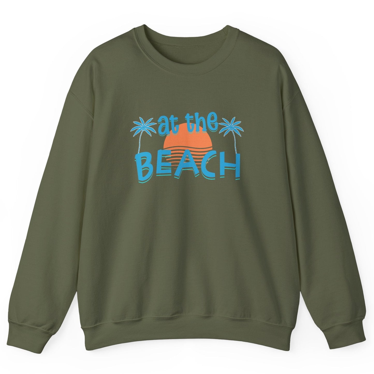 At the Beach Unisex Crewneck Sweatshirt - Summer Vibes, Casual Comfort at Caribbean Rays