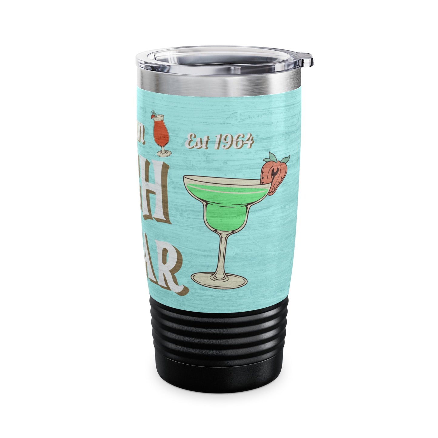Caribbean Beach Bar Ringneck Tumbler, 20oz - Caribbean Rays