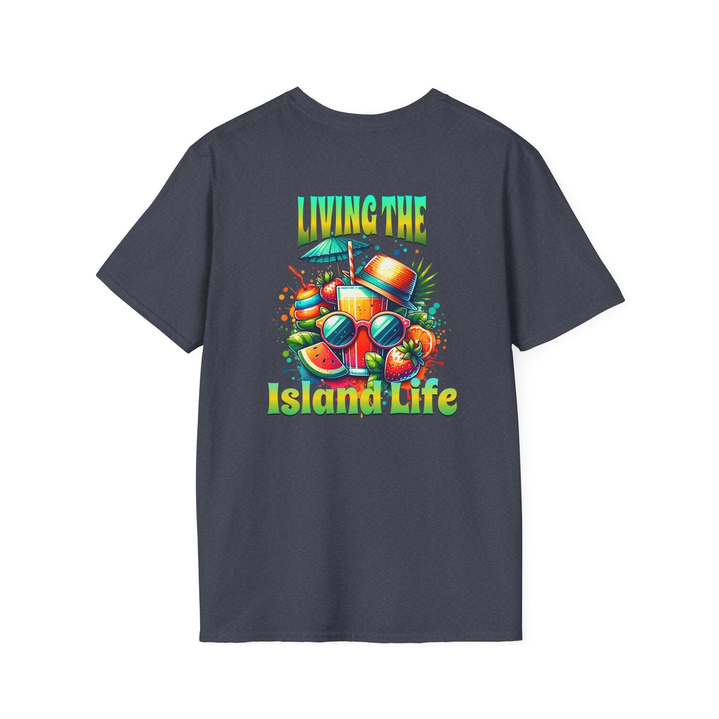 Living the Island Life Unisex Softstyle T-Shirt at Caribbean