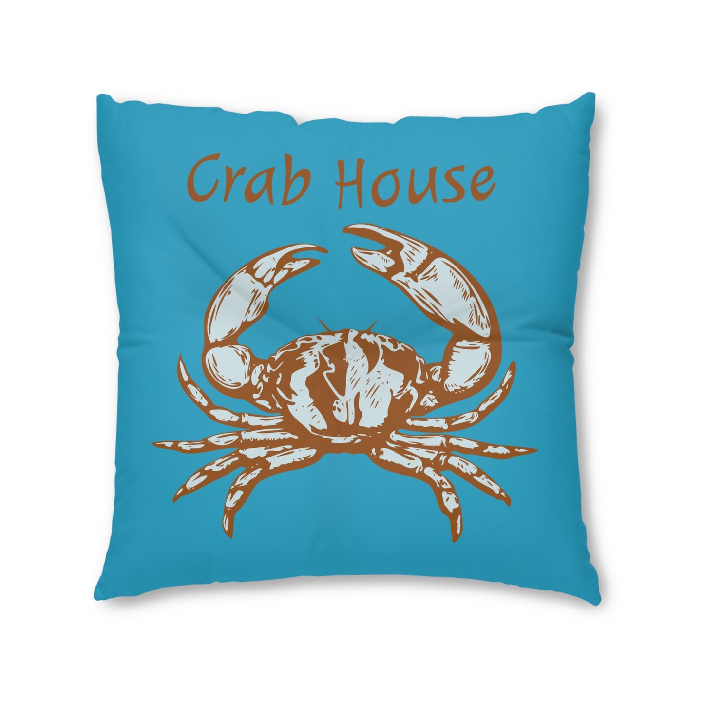 Crab House Tufted Floor Pillow, Square - by Caribbean Rays