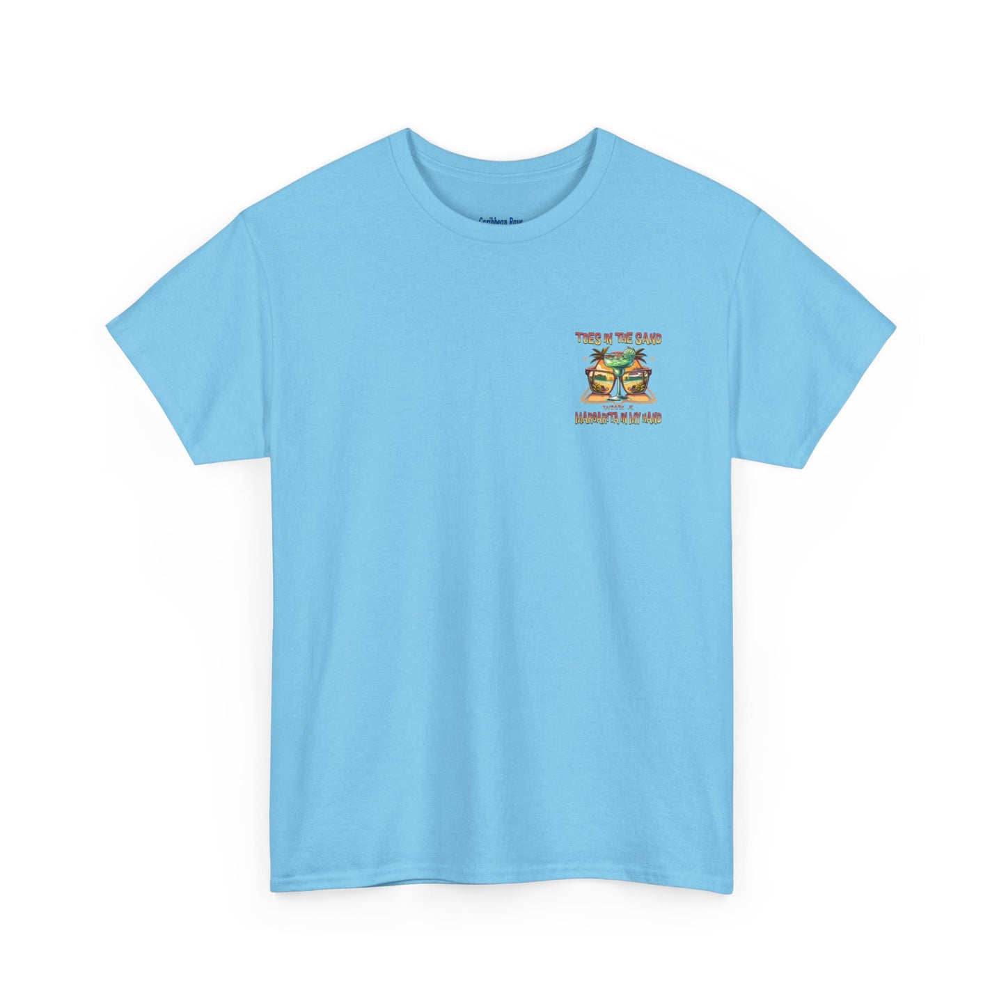 Toes in the Sand A Margarita in My Hand Unisex Heavy Cotton Tee