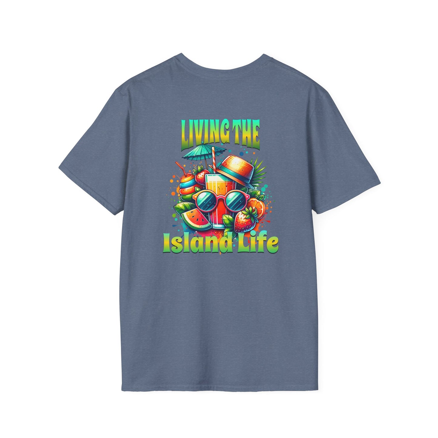 Living the Island Life Unisex Softstyle T-Shirt at Caribbean