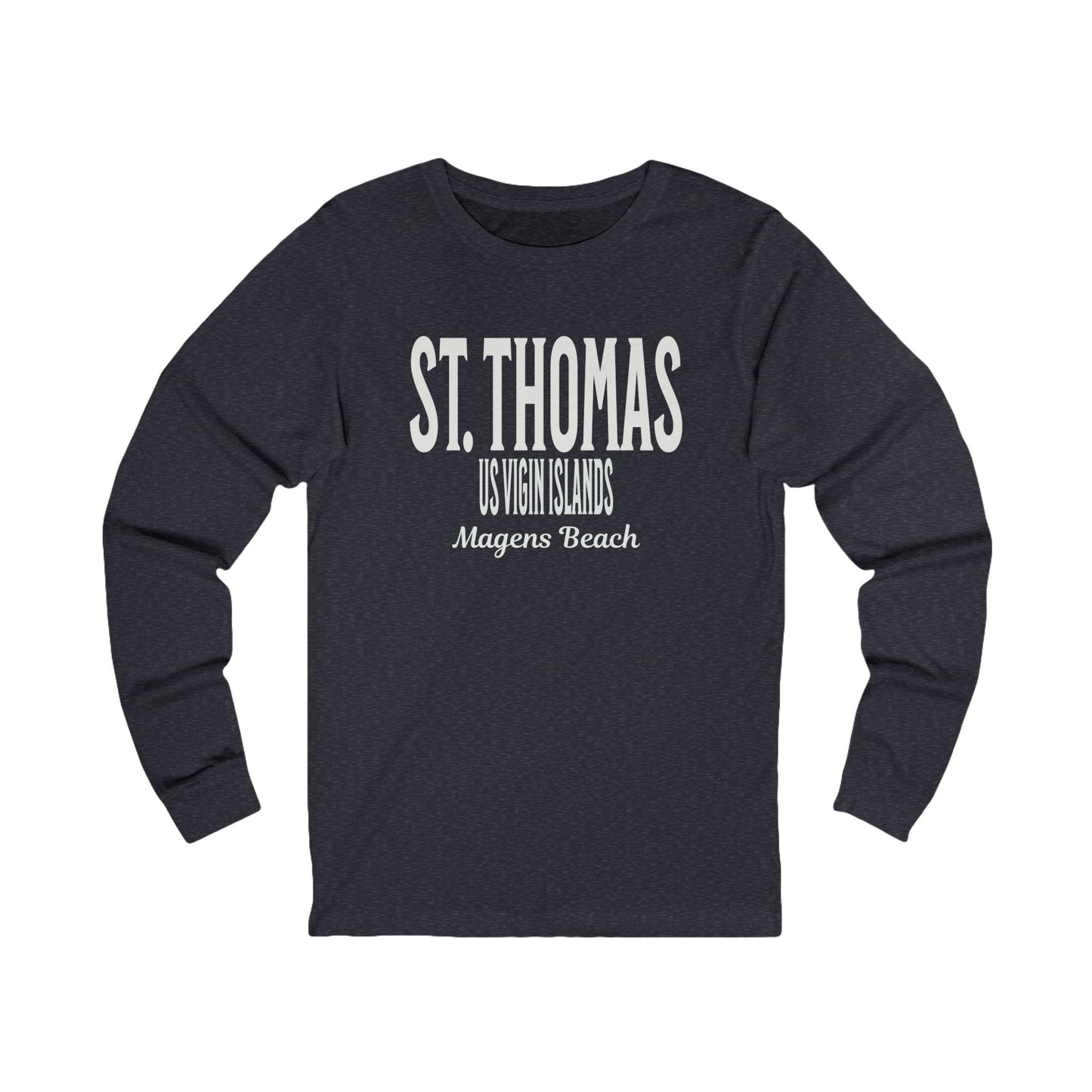 St. Thomas Unisex Jersey Long Sleeve Tee -Caribbean Rays