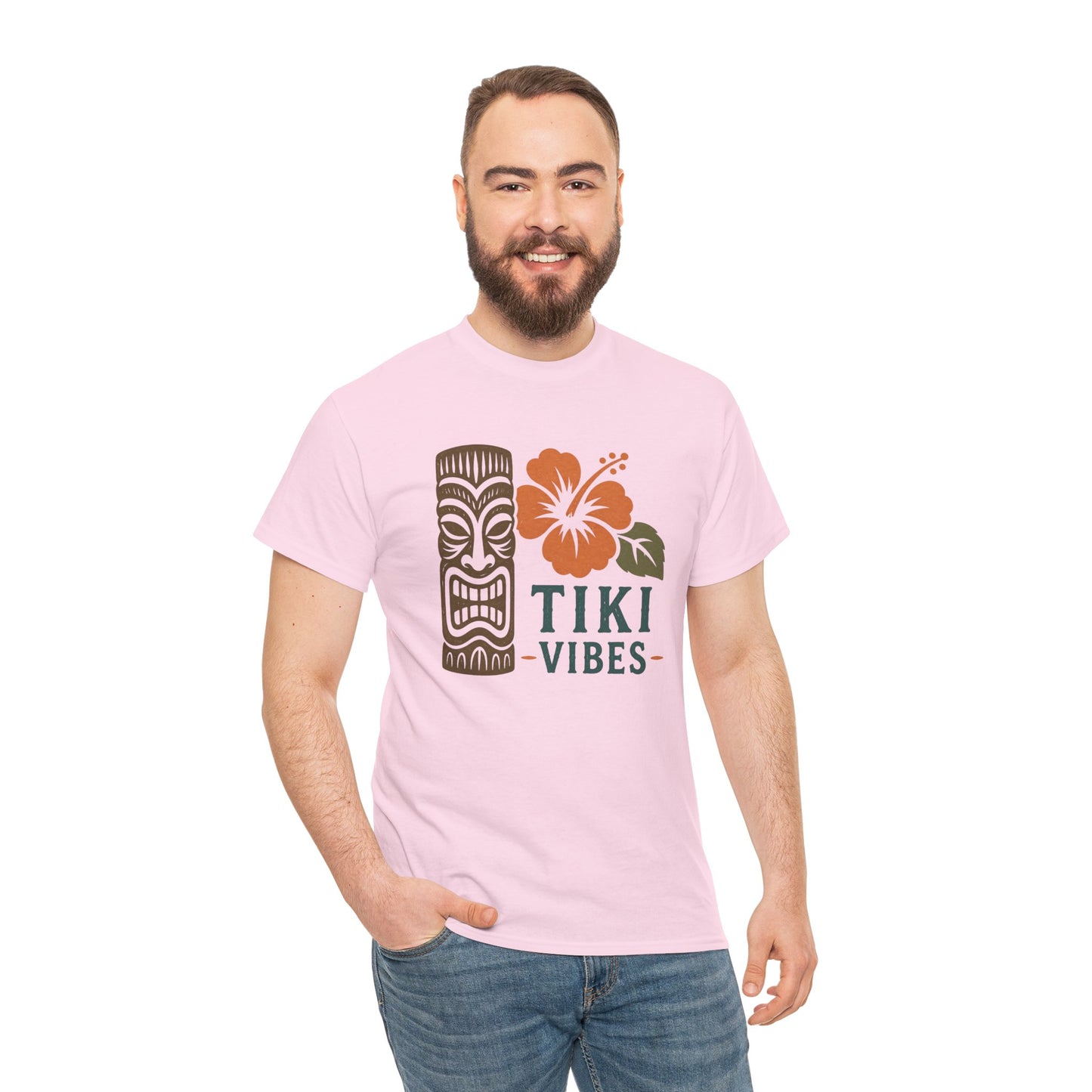 Tiki Vibes Floral Hibiscus Tee