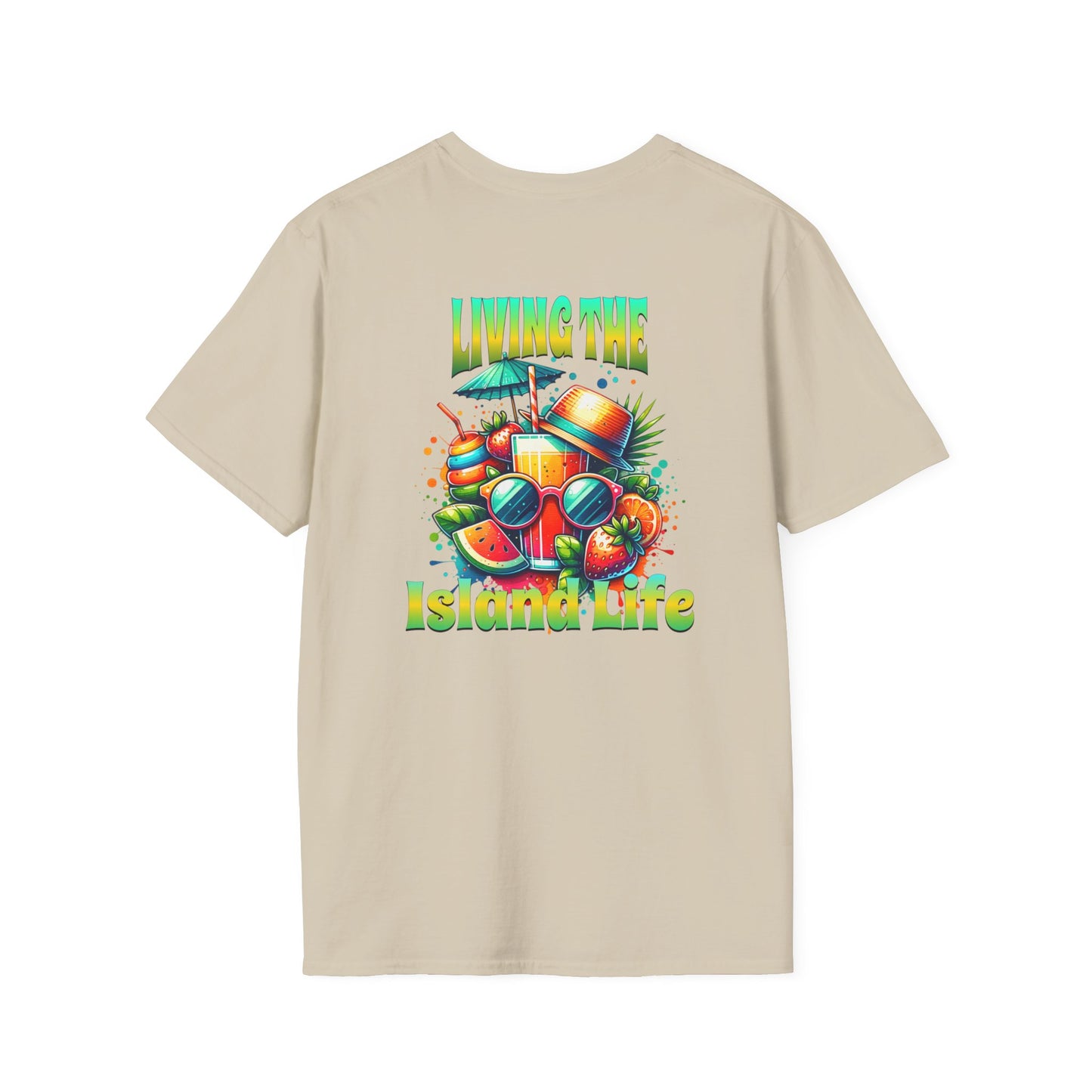 Living the Island Life Unisex Softstyle T-Shirt at Caribbean