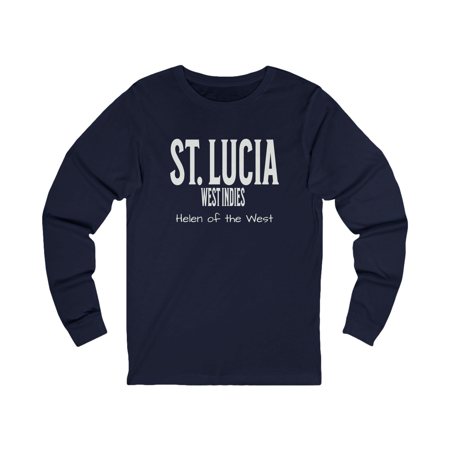 St. Lucia Unisex Jersey Long Sleeve Tee Caribbean Rays