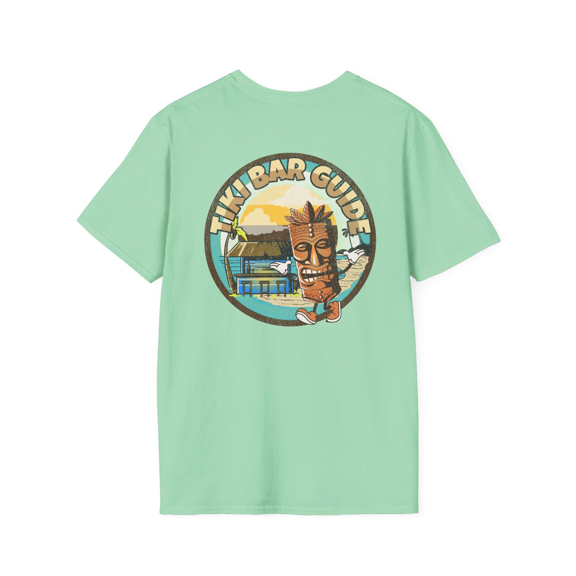 Tiki Bar Guide unisex softstyle T-Shirt at Caribbean Rays