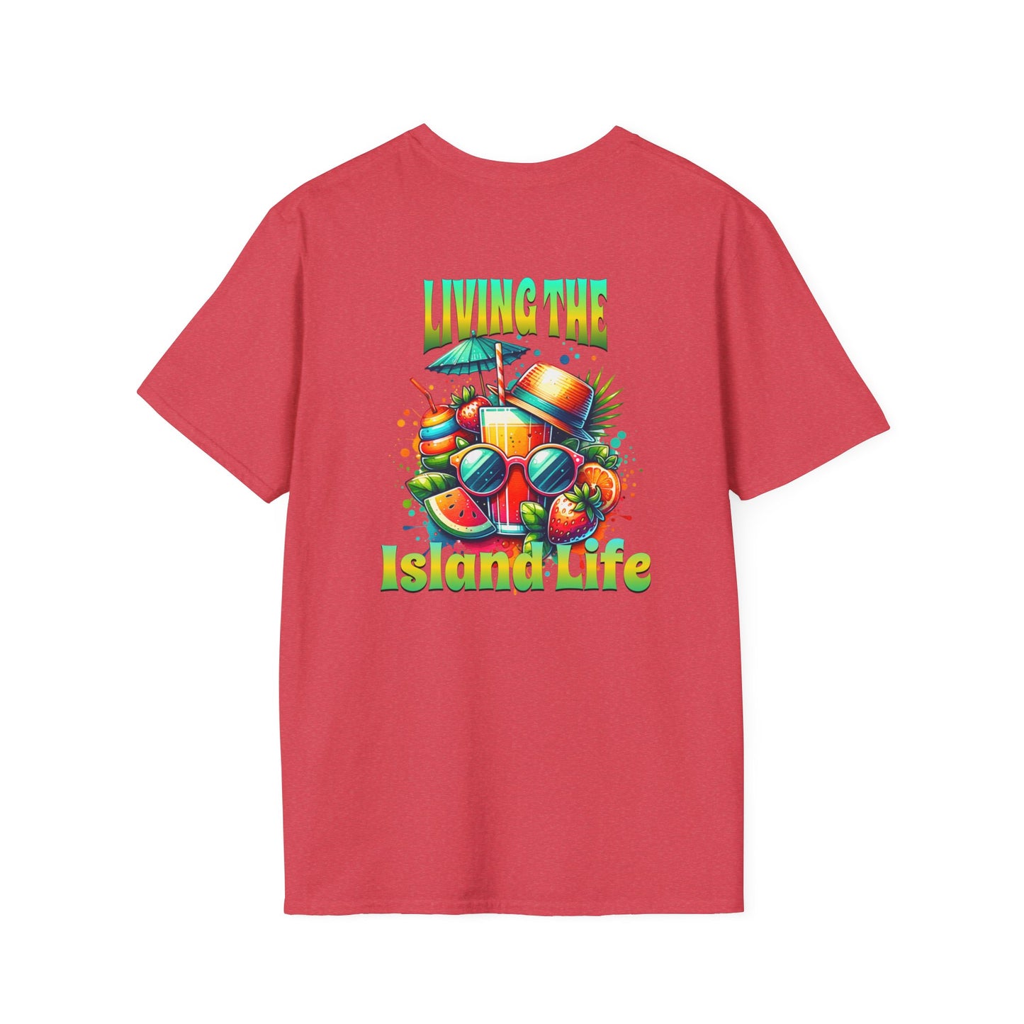Living the Island Life Unisex Softstyle T-Shirt at Caribbean