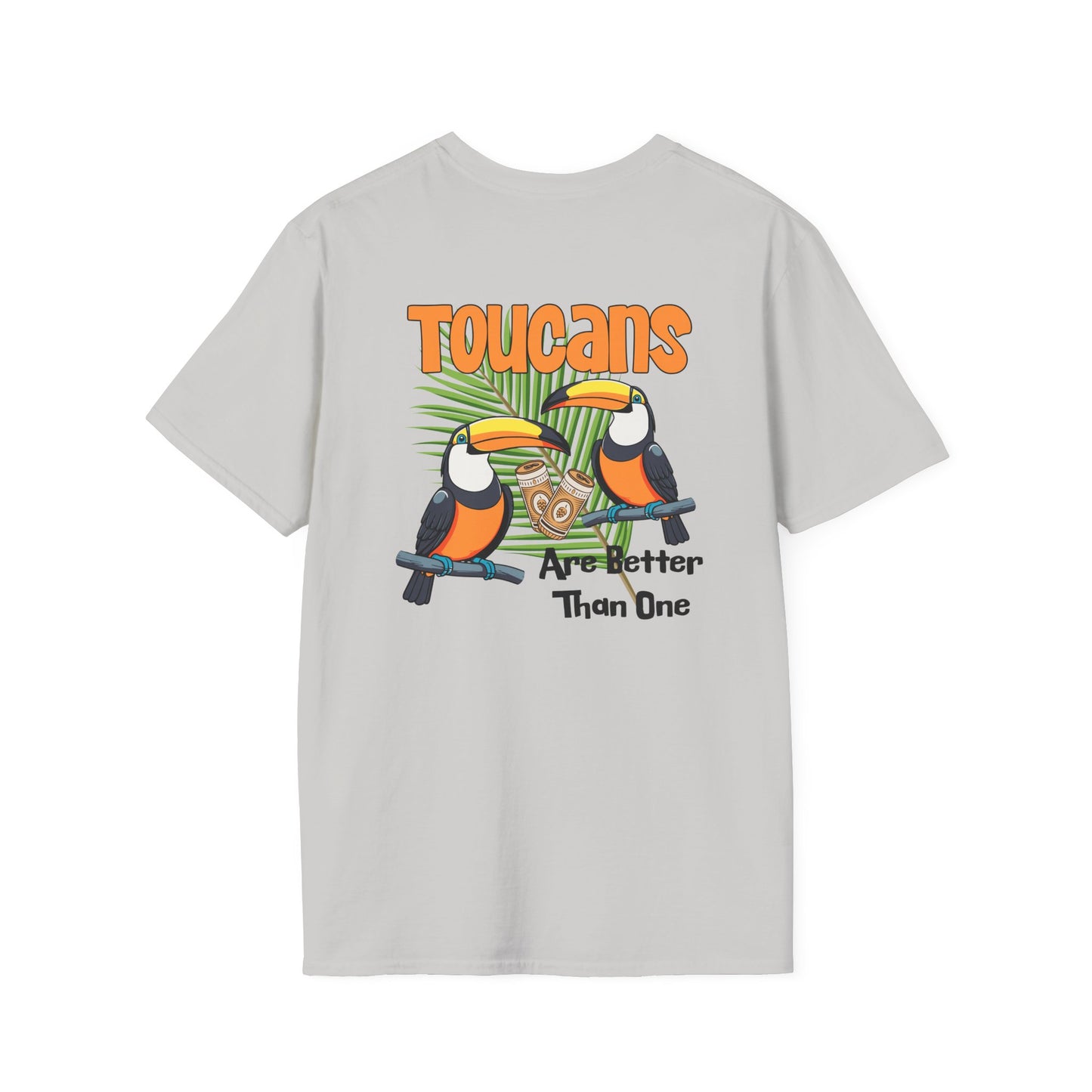 Toucans Are Better Than One Unisex Softstyle T-Shirt by Caribbean Rays