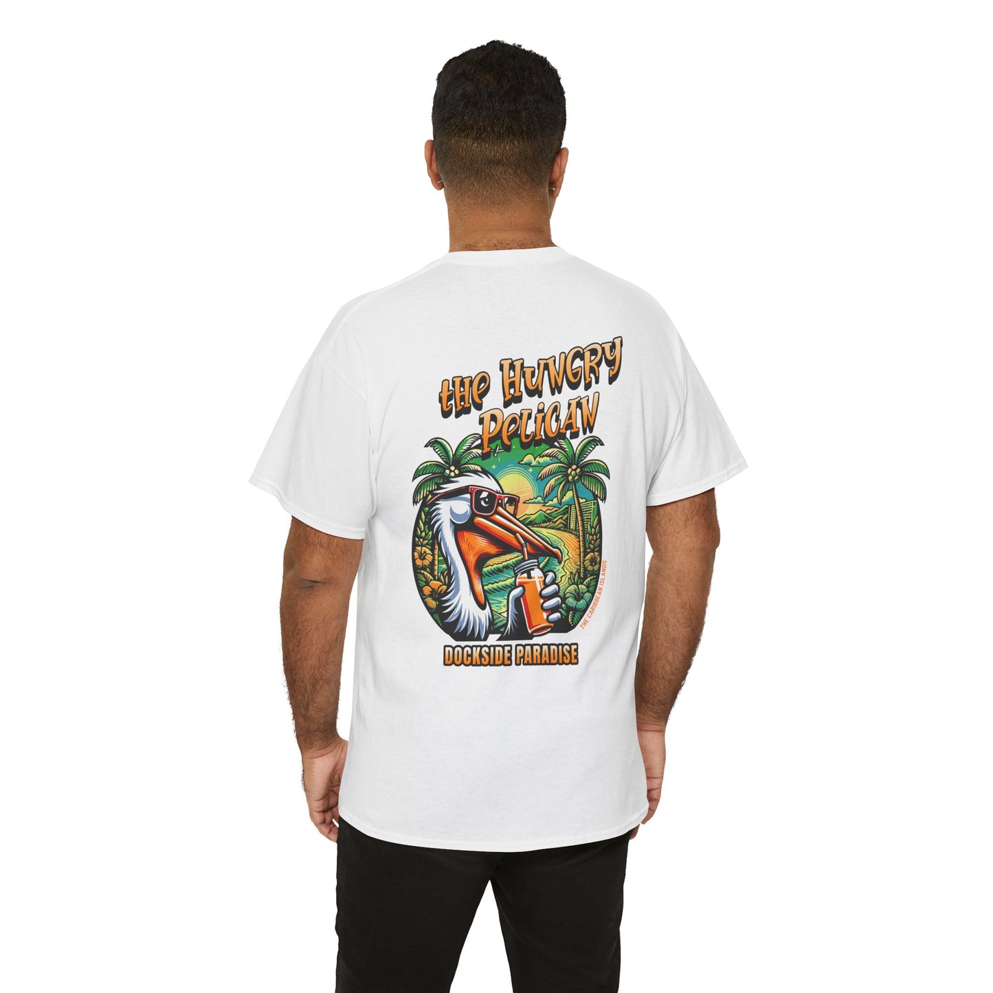 The Hungry Pelican Dockside Paradise Unisex Heavy Cotton Tee