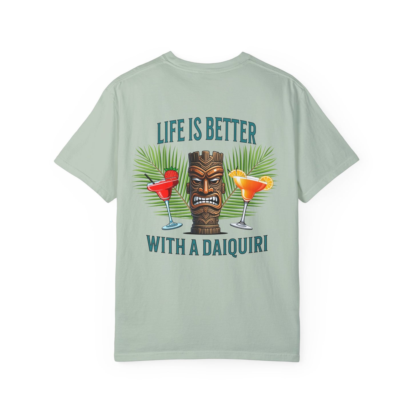 Resort Collection Life Is Better With a Daiquiri Unisex Garment-Dyed T-shirt on Caribbean Rays