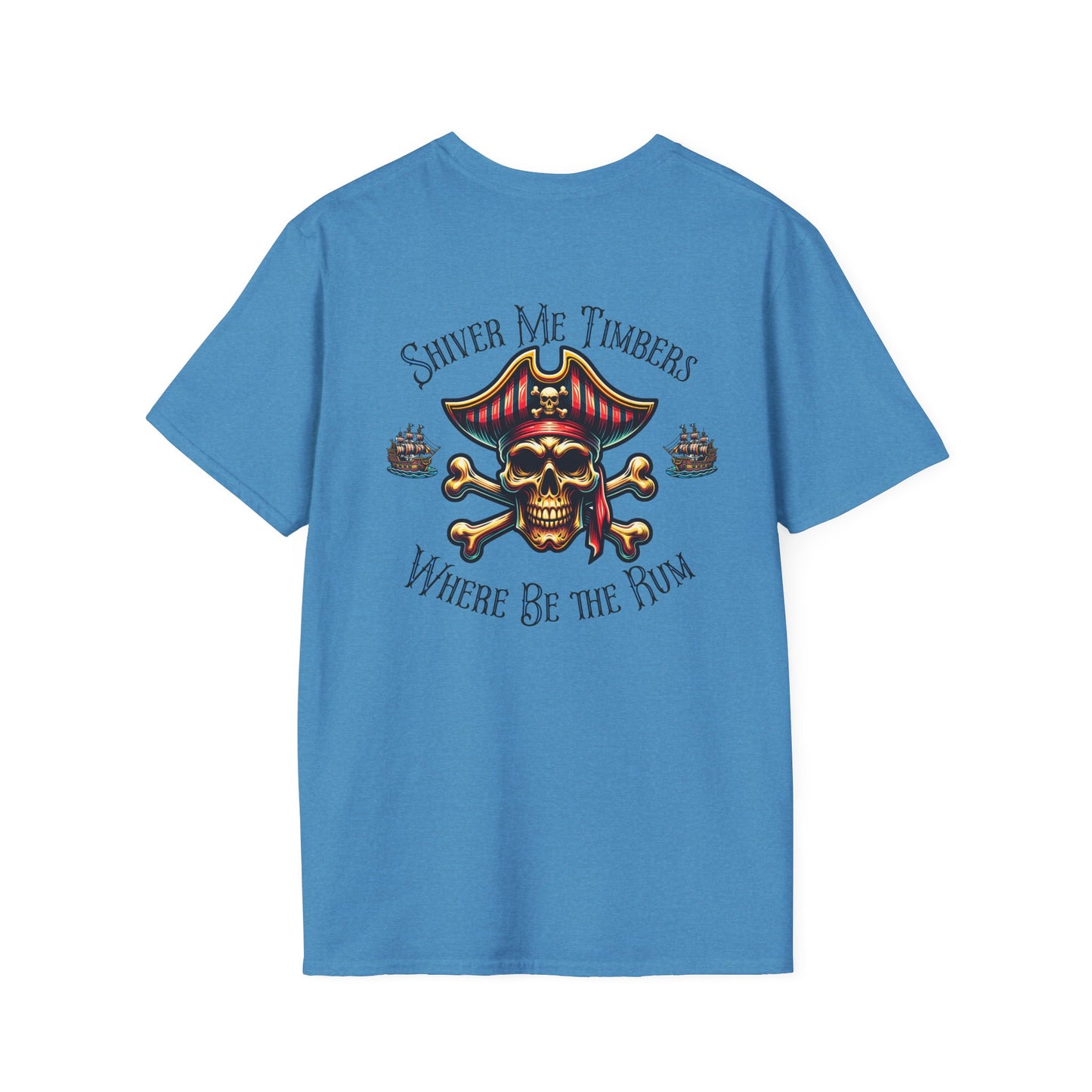 Shiver Me Timbers Unisex Softstyle T-Shirt on Caribbean Rays