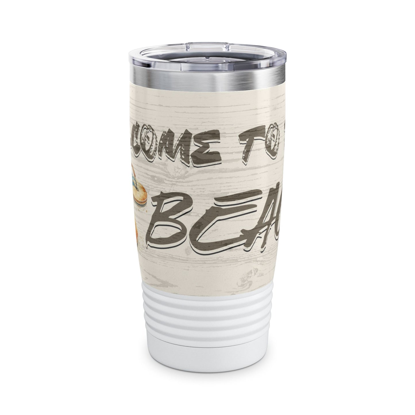Welcome to the Beach Ringneck Tumbler, 20oz on Caribbean Rays