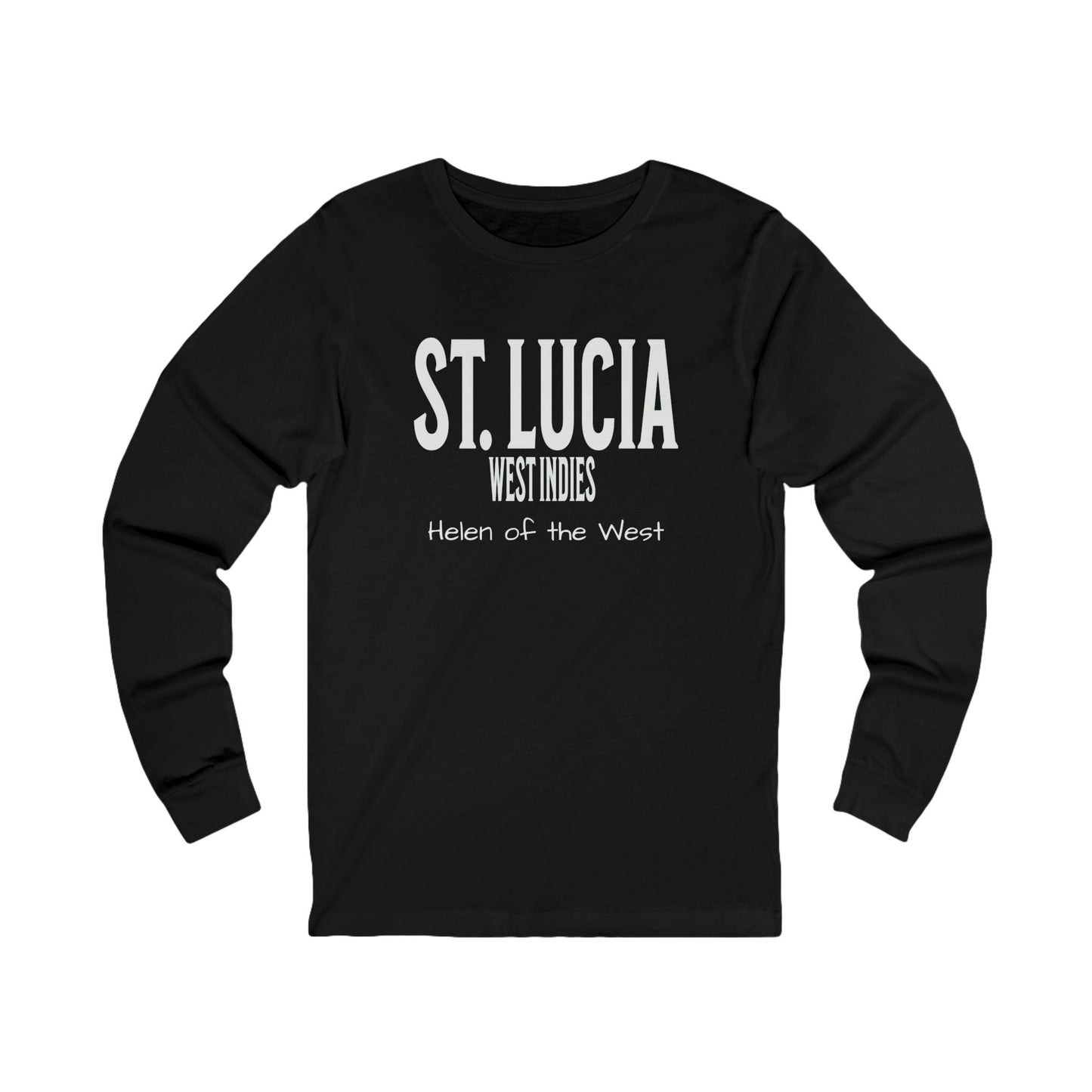 St. Lucia Unisex Jersey Long Sleeve Tee at Caribbean Rays