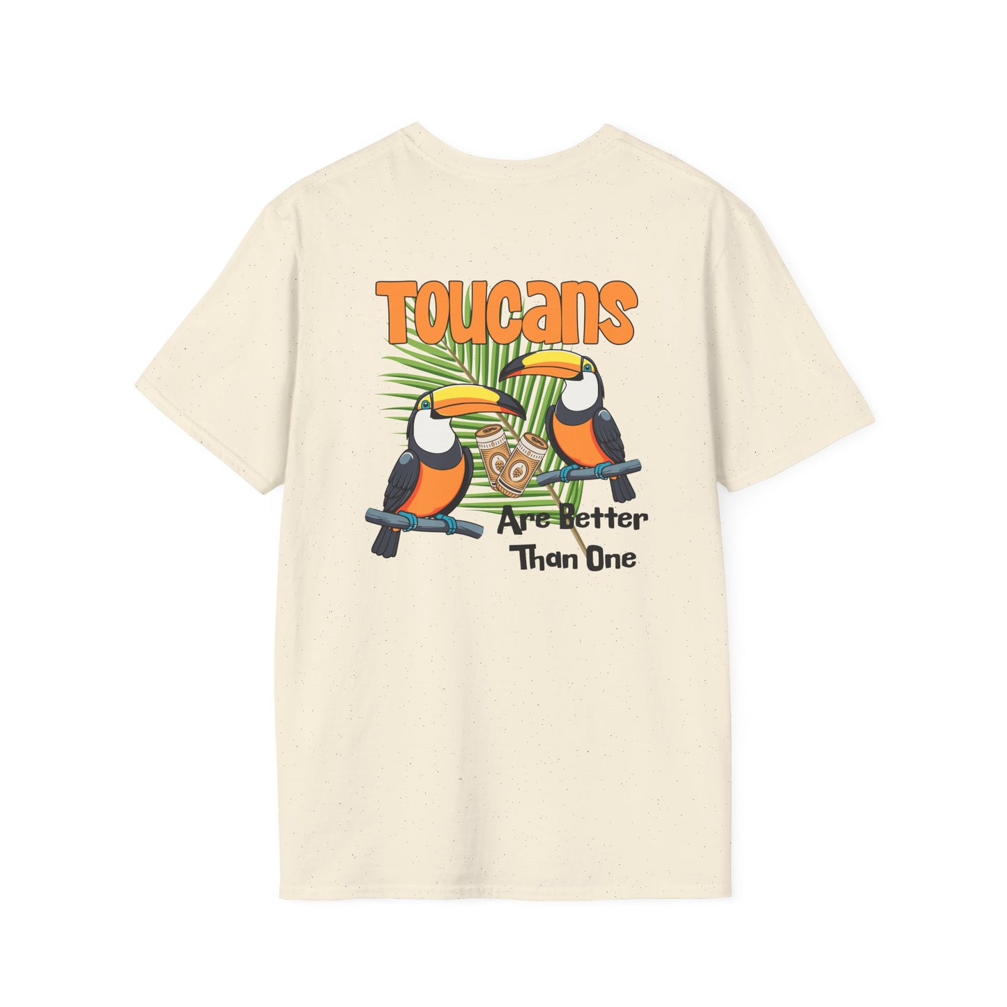 Toucans Are Better Than One Unisex Softstyle T-Shirt by Caribbean Rays