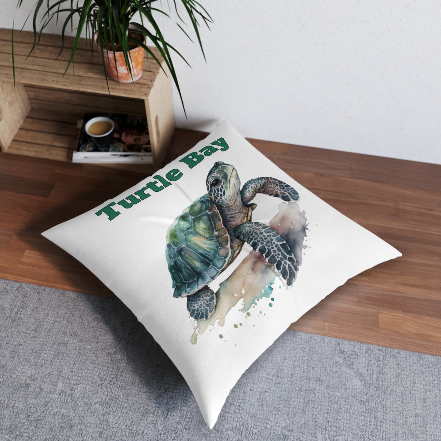 Turtle Bay Tufted Floor Pillow, Square