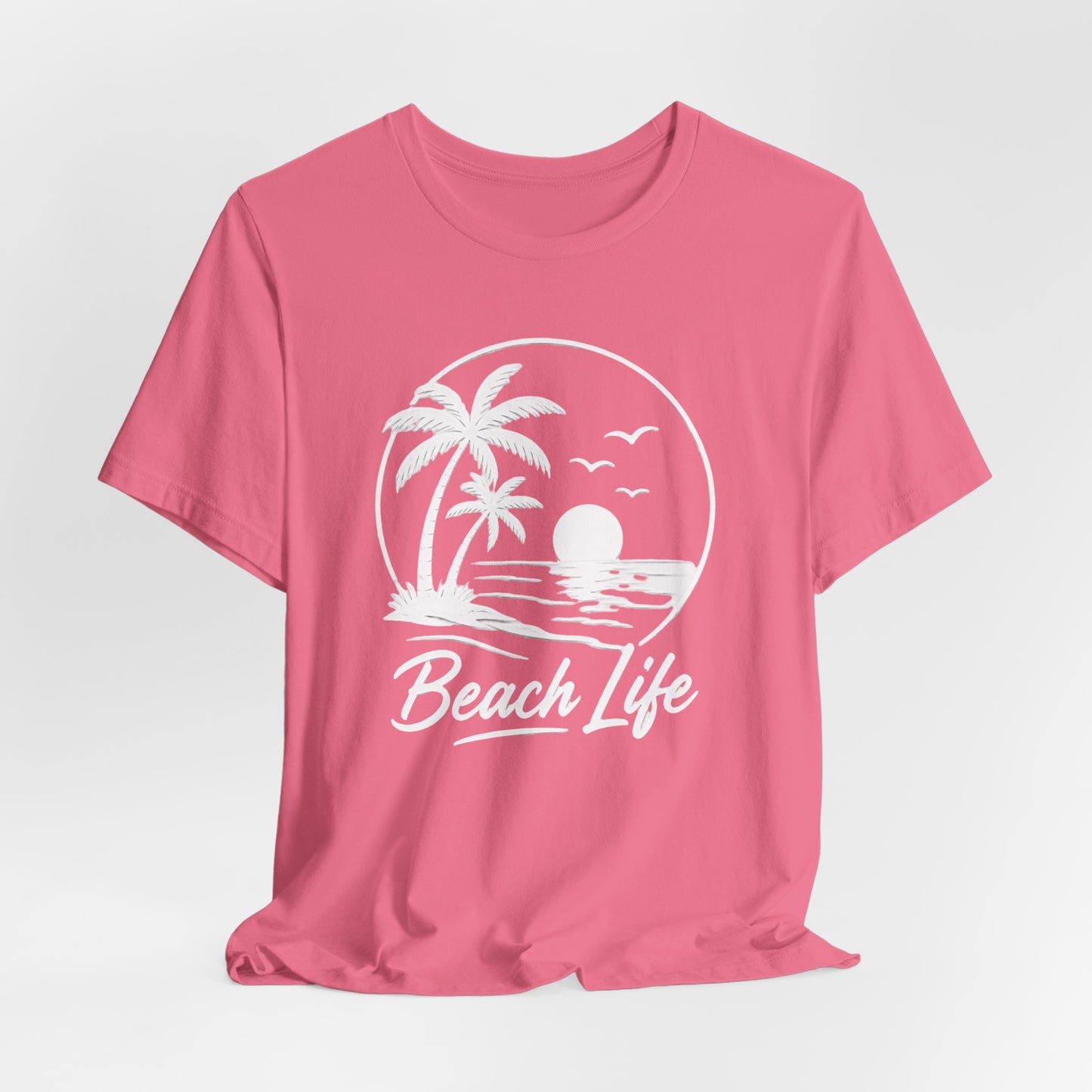 Beach Life T-Shirt – Palm Tree Sunset Graphic Tee