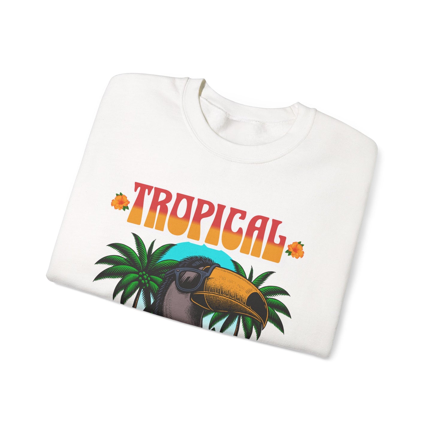 Tropical Toucan Crewneck Sweatshirt – Unisex Heavy Blend