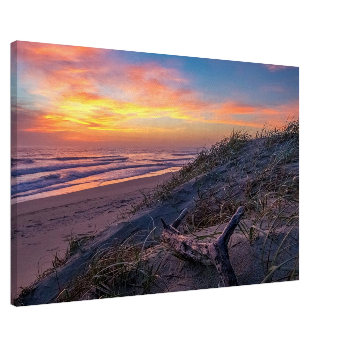 Beach Dune Sunset Canvas Wall Print