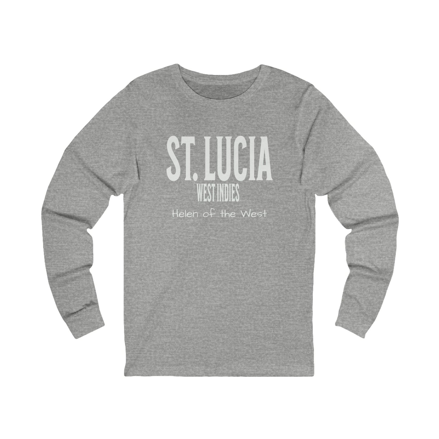 St. Lucia Unisex Jersey Long Sleeve Tee on Caribbean Rays