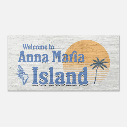 Welcome to Anna Maria Island Large Canvas Wall Print by Caribbean Rays