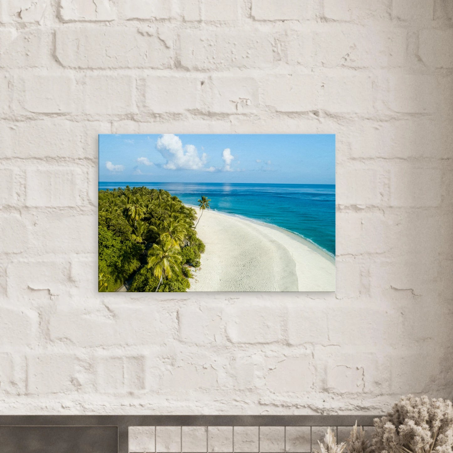 Beach Bend Canvas Wall Print 0n Caribbean Rays