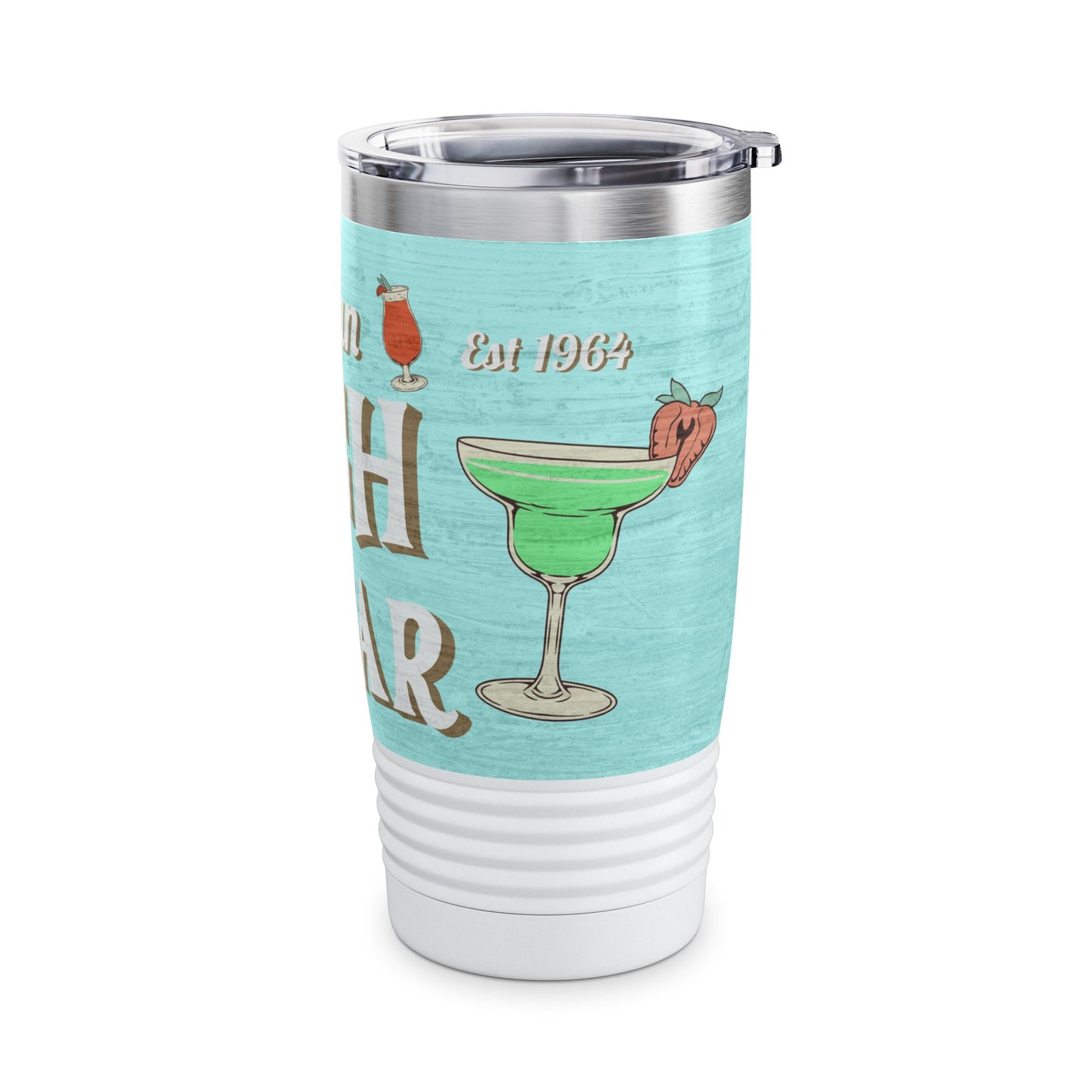 Caribbean Beach Bar Ringneck Tumbler, 20oz on Caribbean Rays