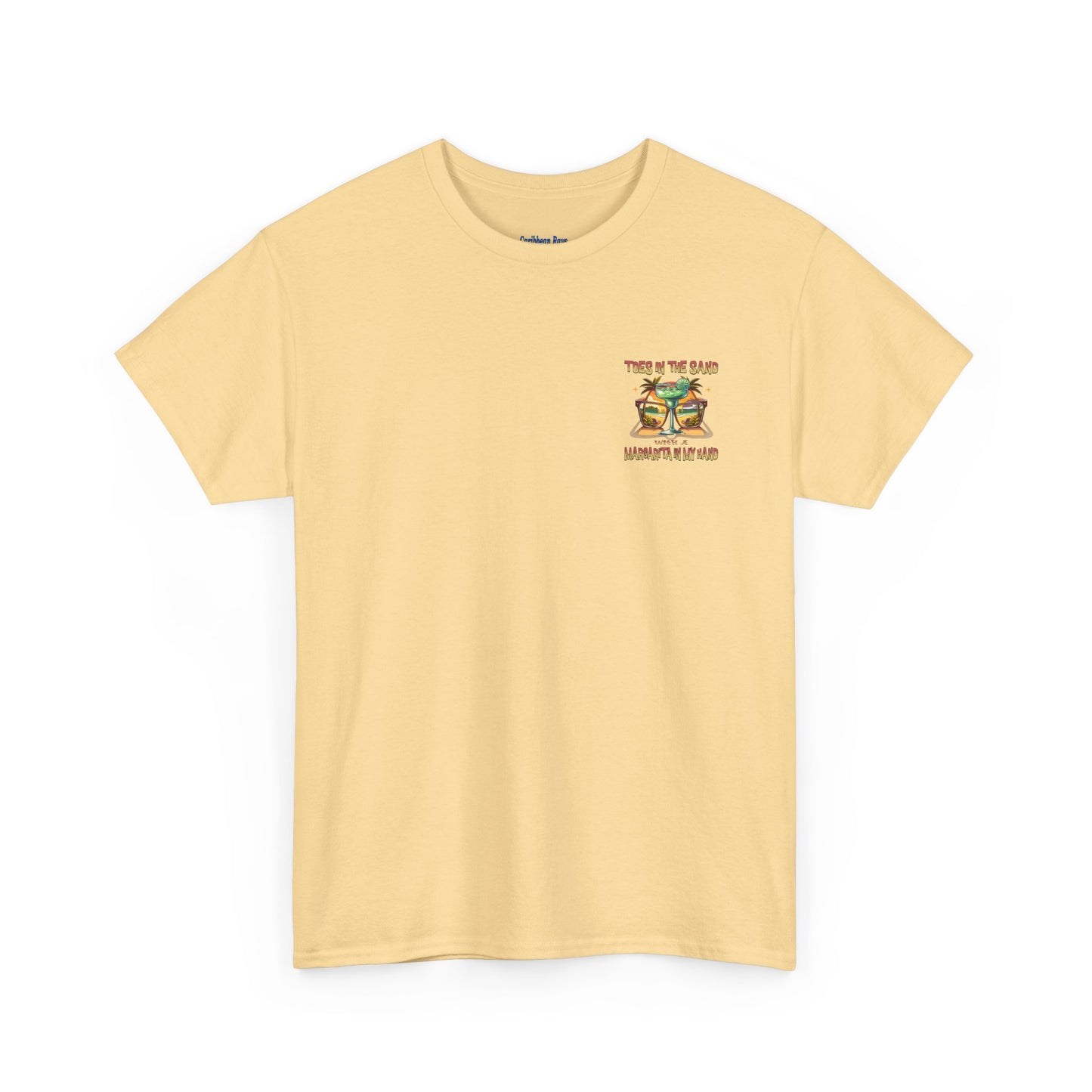 Toes in the Sand A Margarita in My Hand Unisex Heavy Cotton Tee
