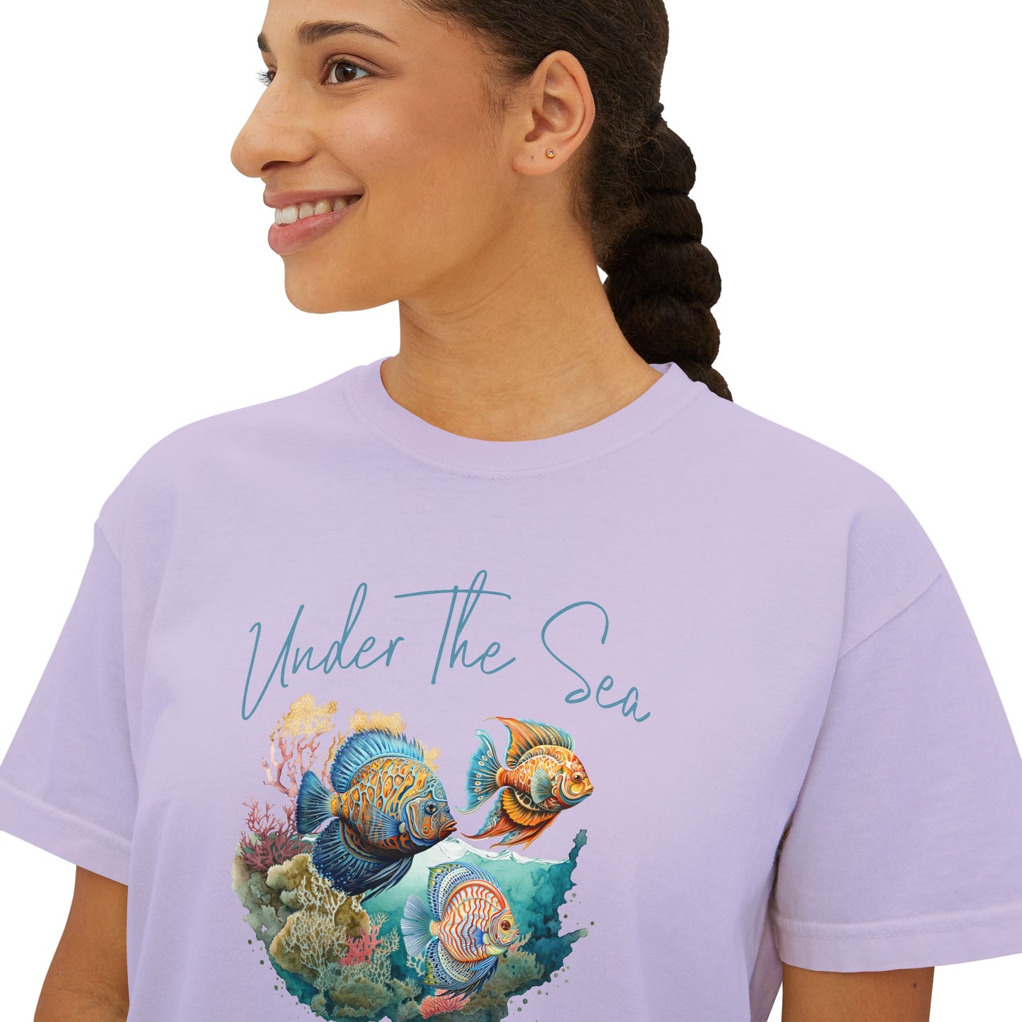 Under the Sea Boxy Tee — Women's Marine Life Graphic T‑Shirt