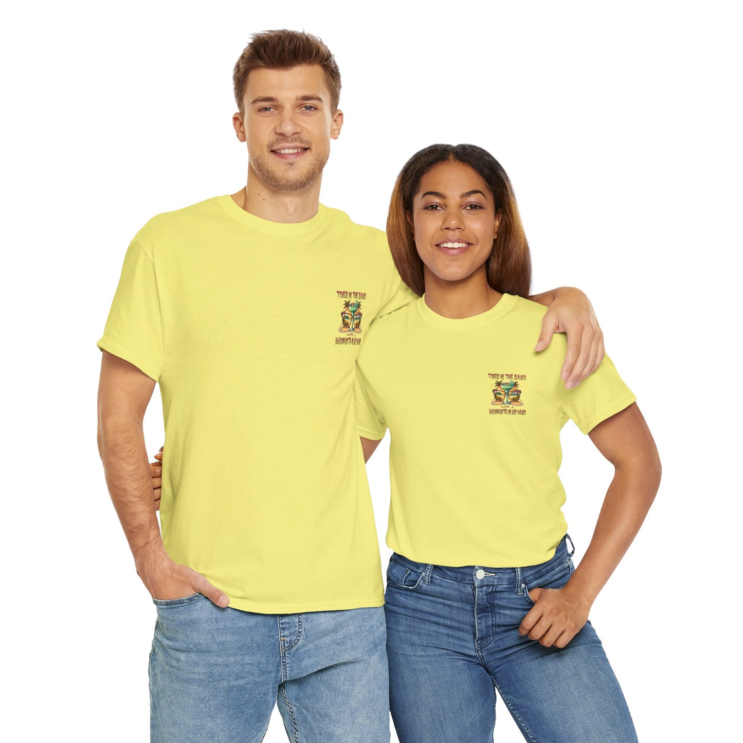 Toes in the Sand A Margarita in My Hand Unisex Heavy Cotton Tee
