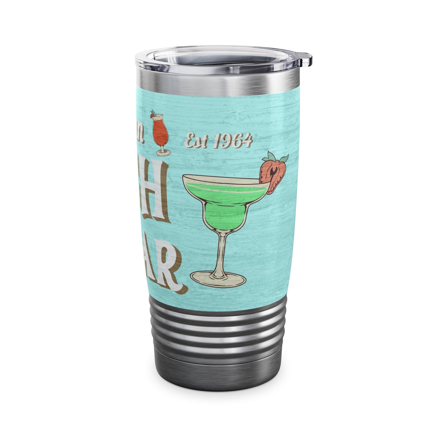 Caribbean Beach Bar Ringneck Tumbler, 20oz - Caribbean Rays