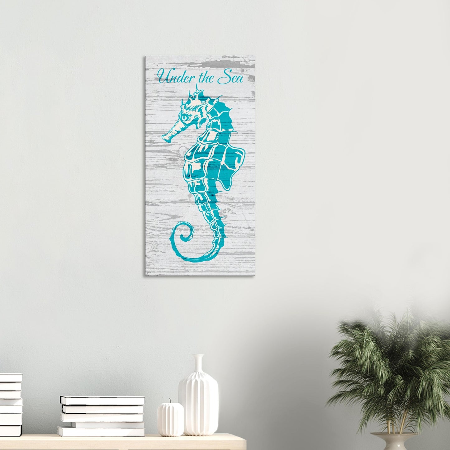 Under The Sea Seahorse Canvas Wall Print