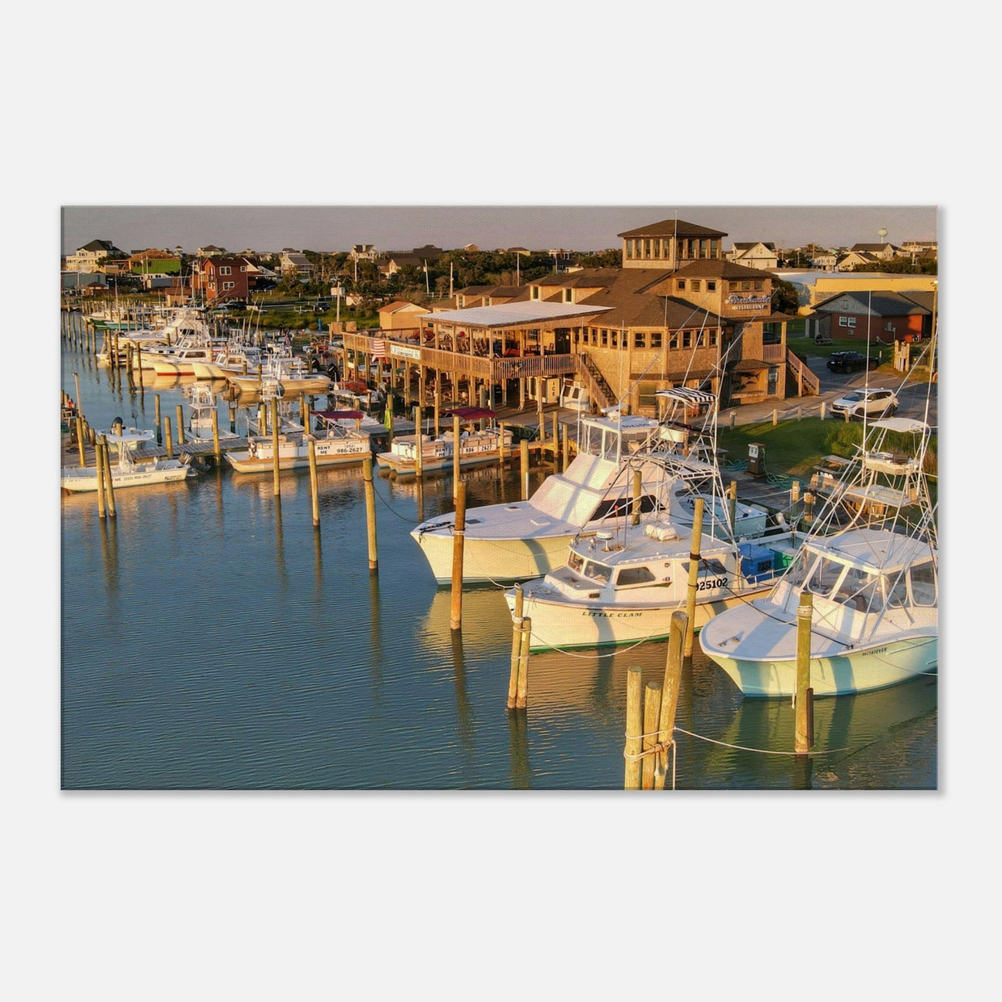 Breakwater Dockside Canvas Wall Print by Caribbean Rays