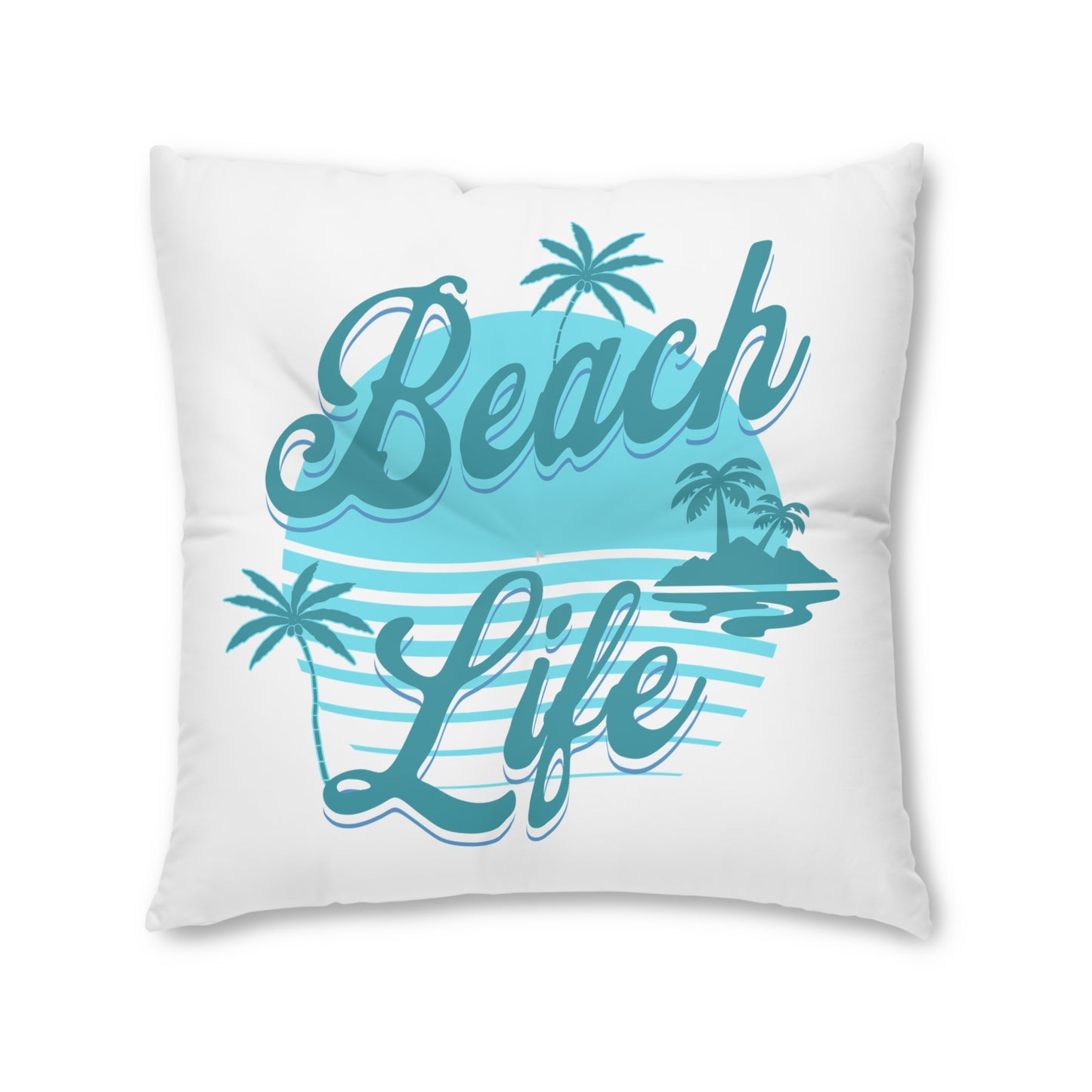 Beach Life Tufted Floor Pillow, Square - at Caribbean Rays