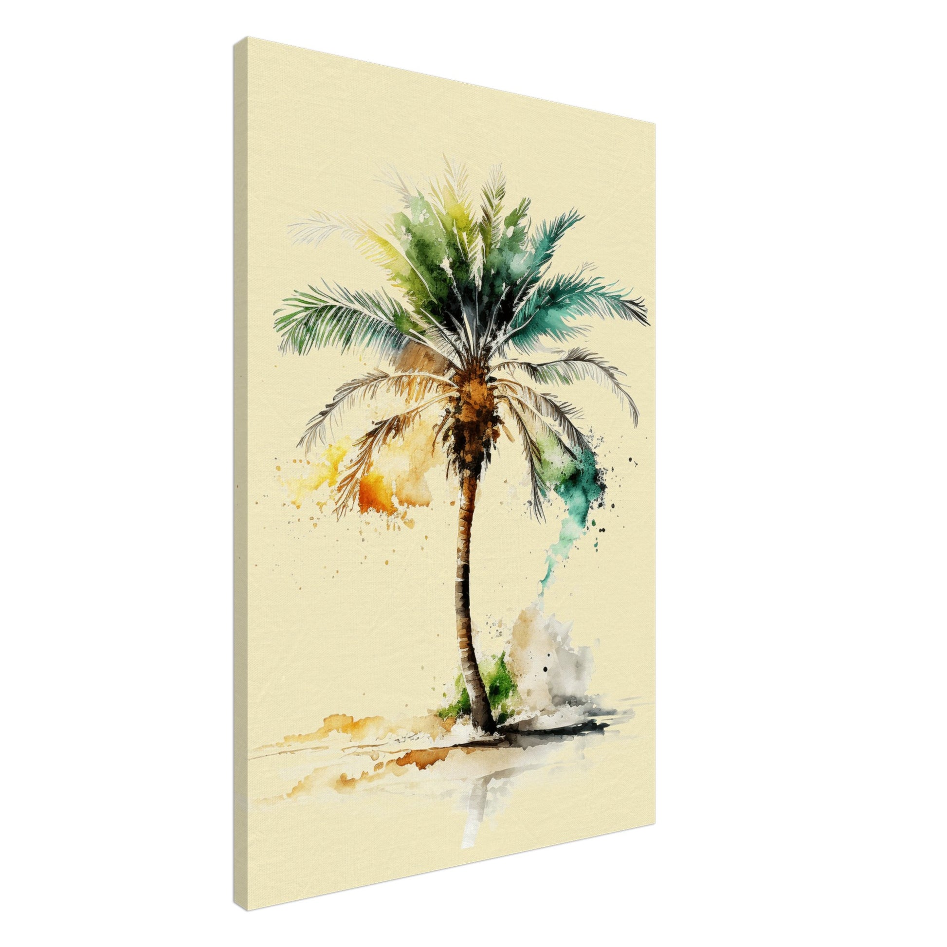 al Single Palm Tree Left Canvas 