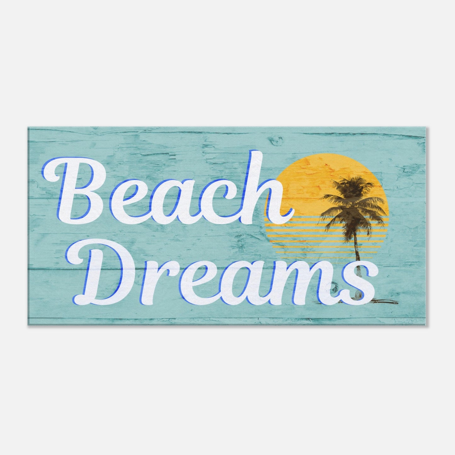 Teal Beach Dreams Large Canvas Wall Print at Caribbean Rays